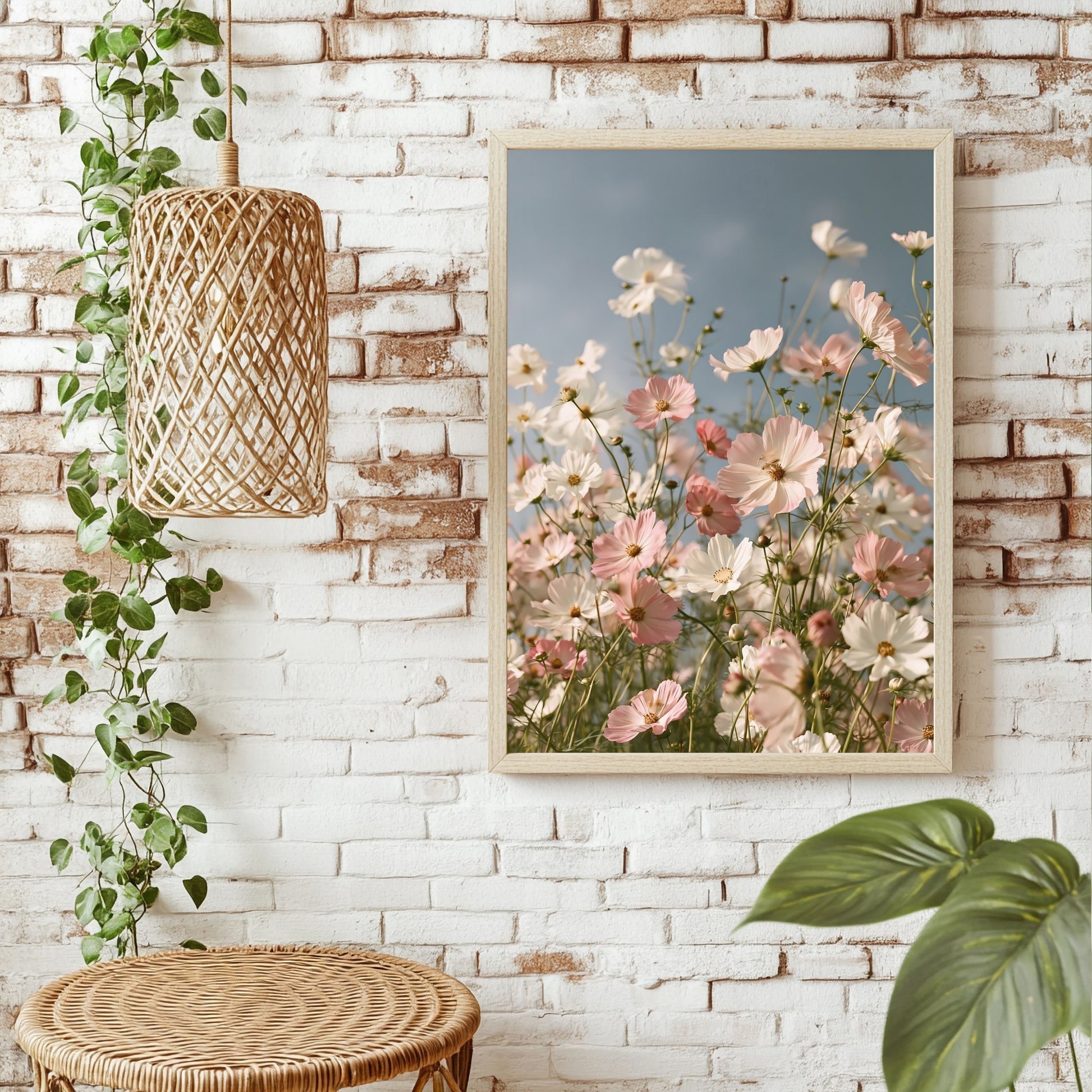 Kosmeen im Wind Poster – Raumansicht 1