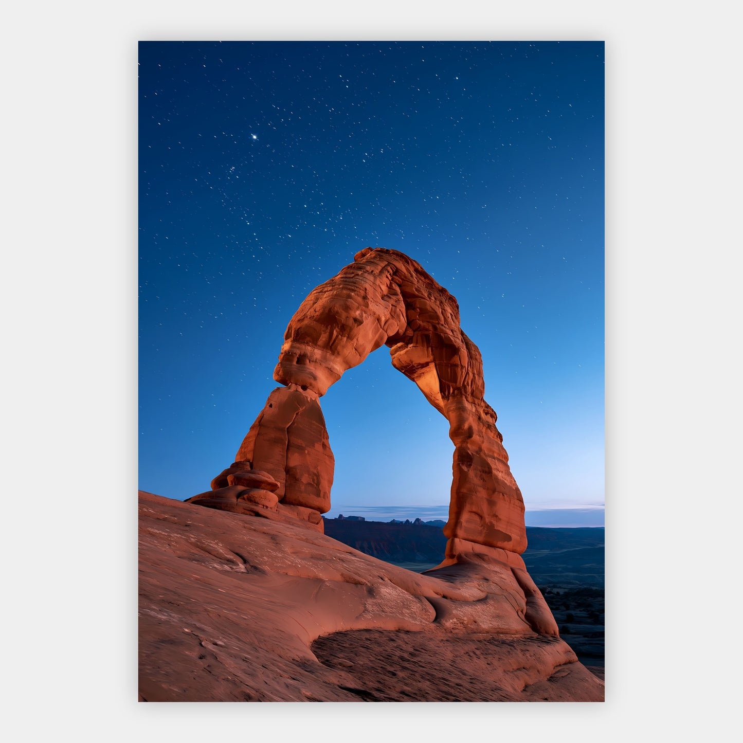 Felsbogen zur blauen Stunde Poster – Freisteller