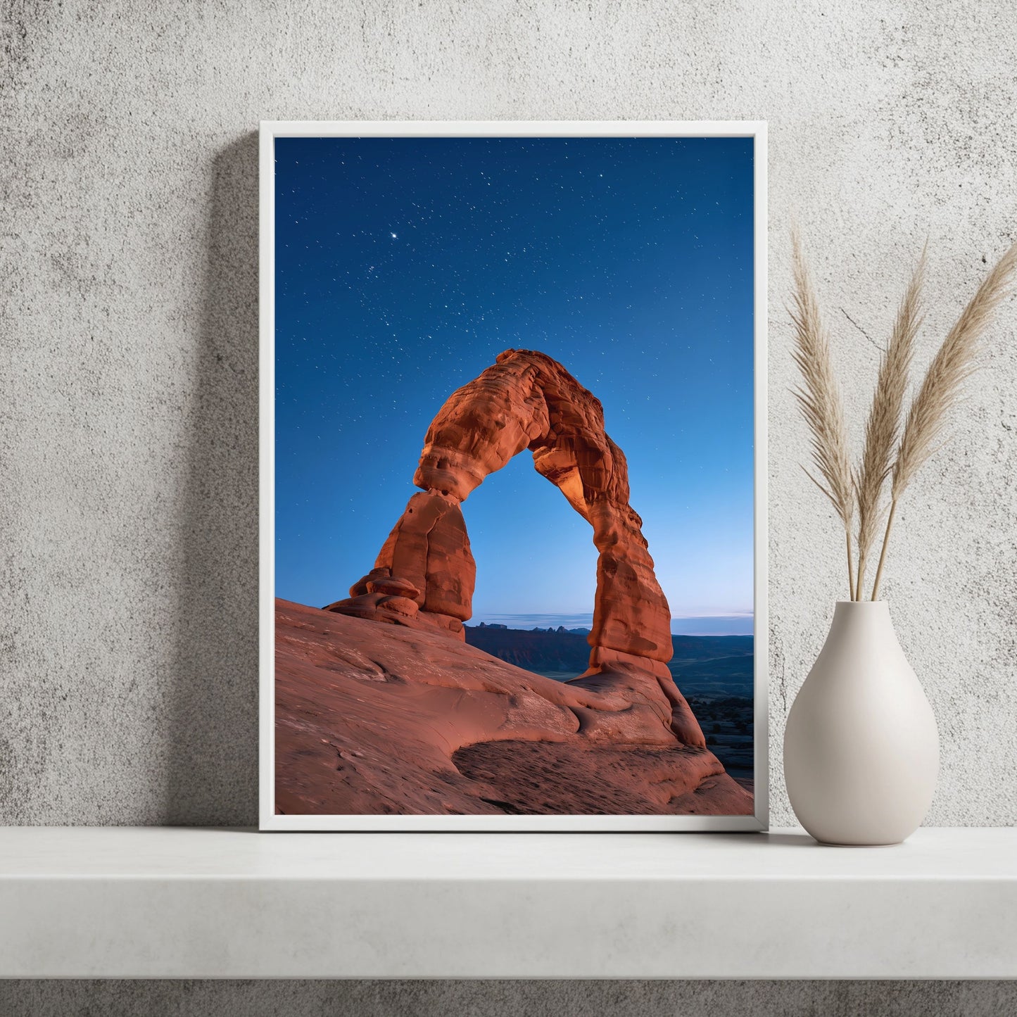Felsbogen zur blauen Stunde Poster – Raumansicht 2