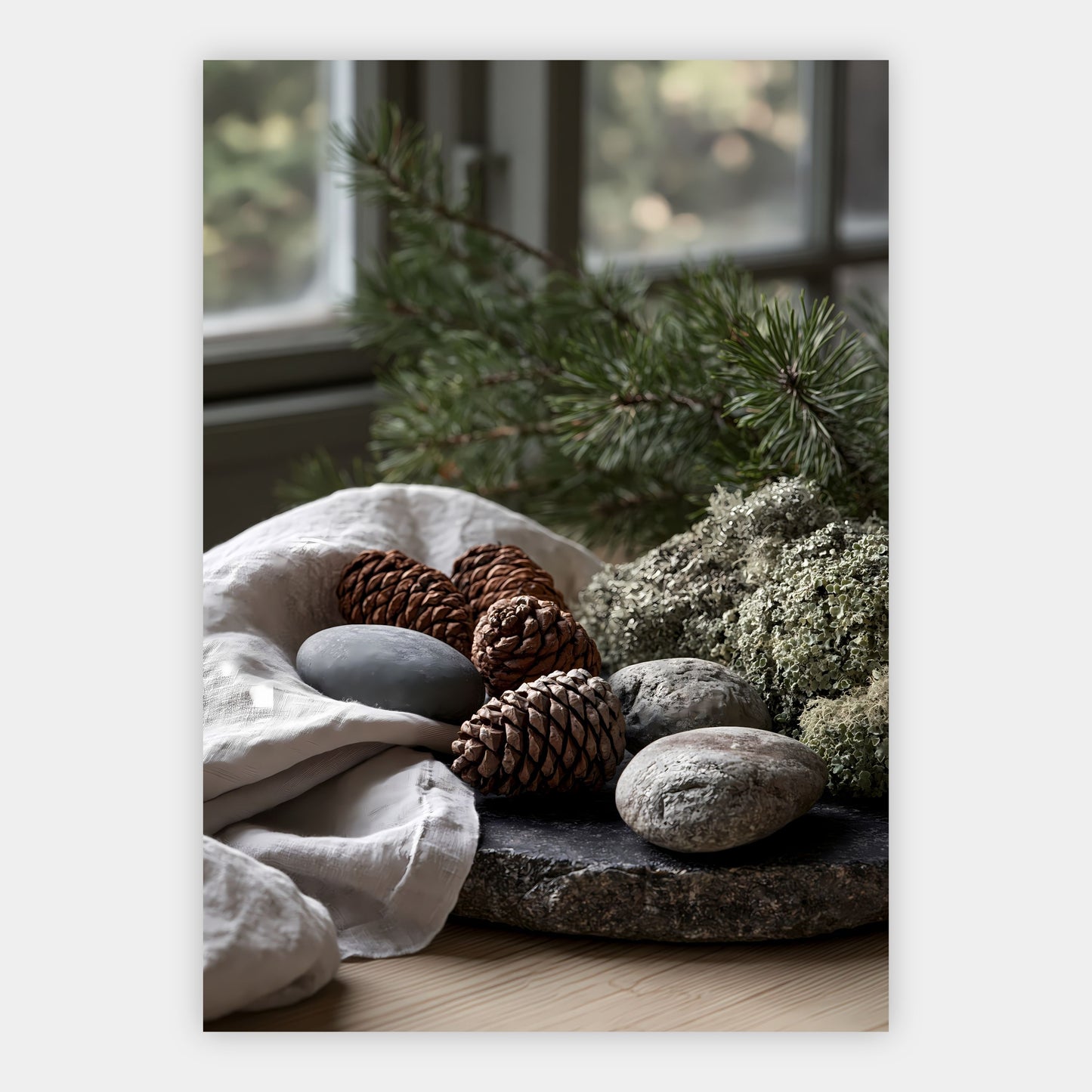 Waldstillleben mit Leinen Poster – Freisteller