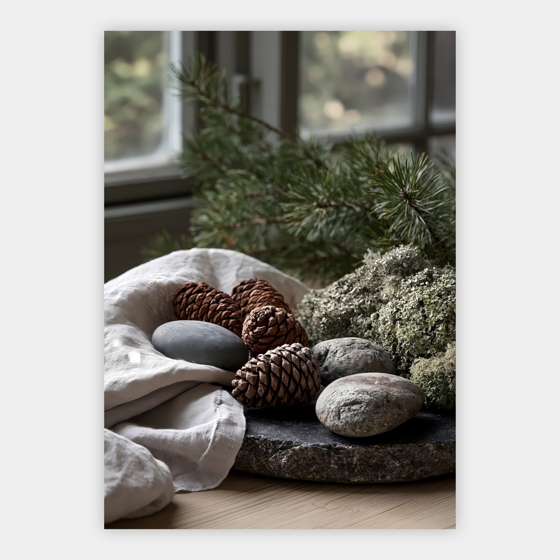 Waldstillleben mit Leinen Poster – Freisteller
