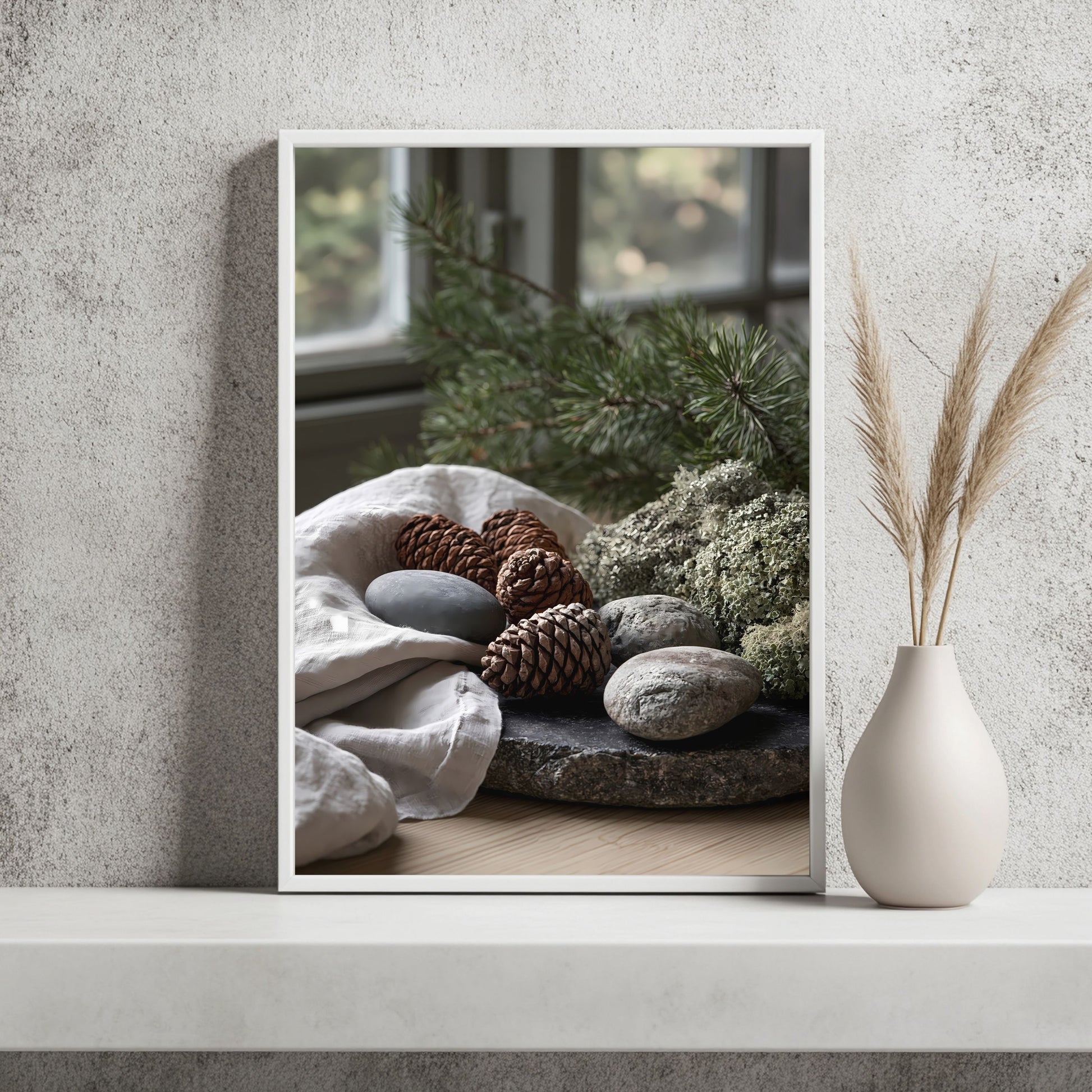 Waldstillleben mit Leinen Poster – Raumansicht 2