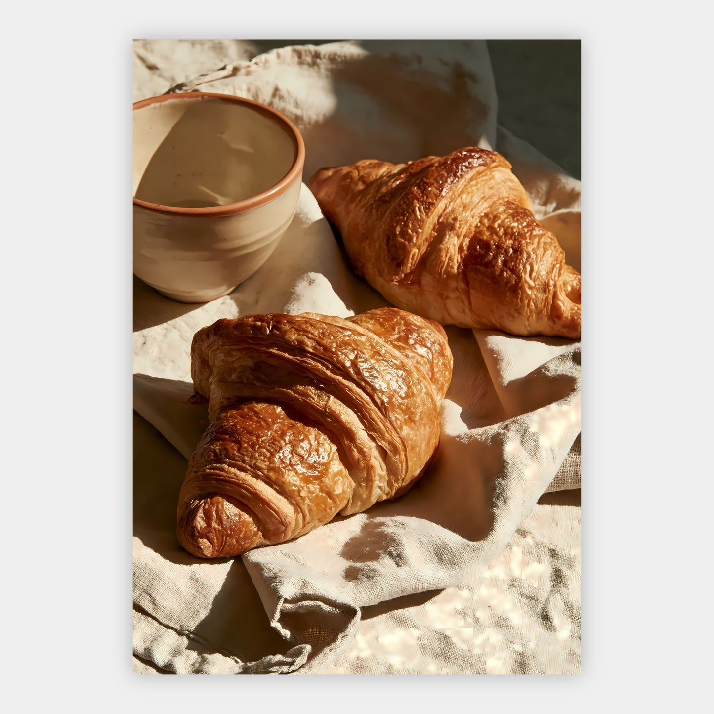 Croissants am Morgen Poster – Freisteller