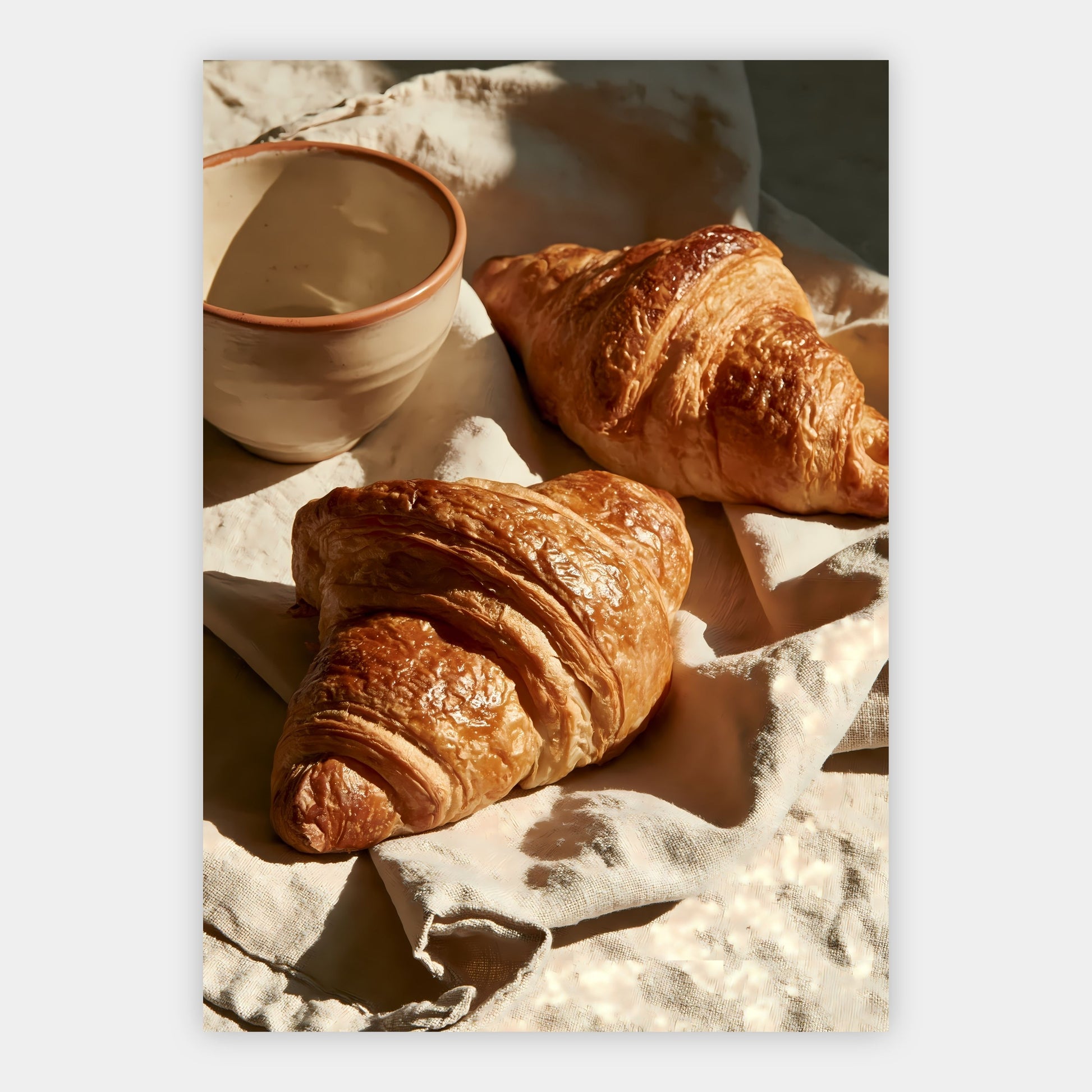 Croissants am Morgen Poster – Freisteller