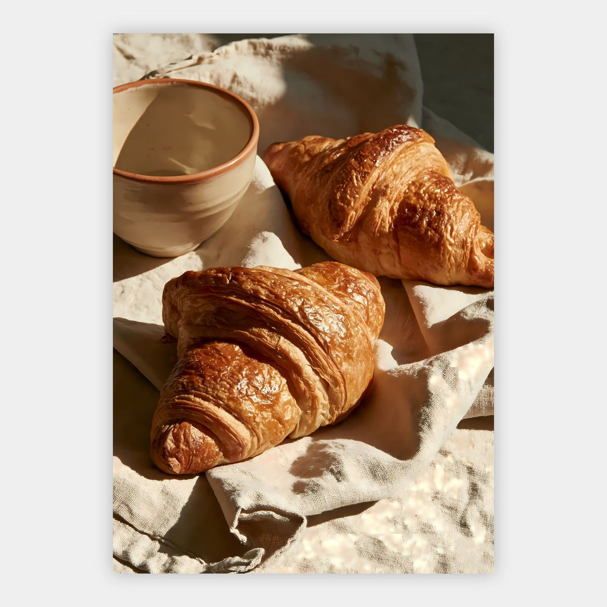 Croissants am Morgen Poster – Freisteller