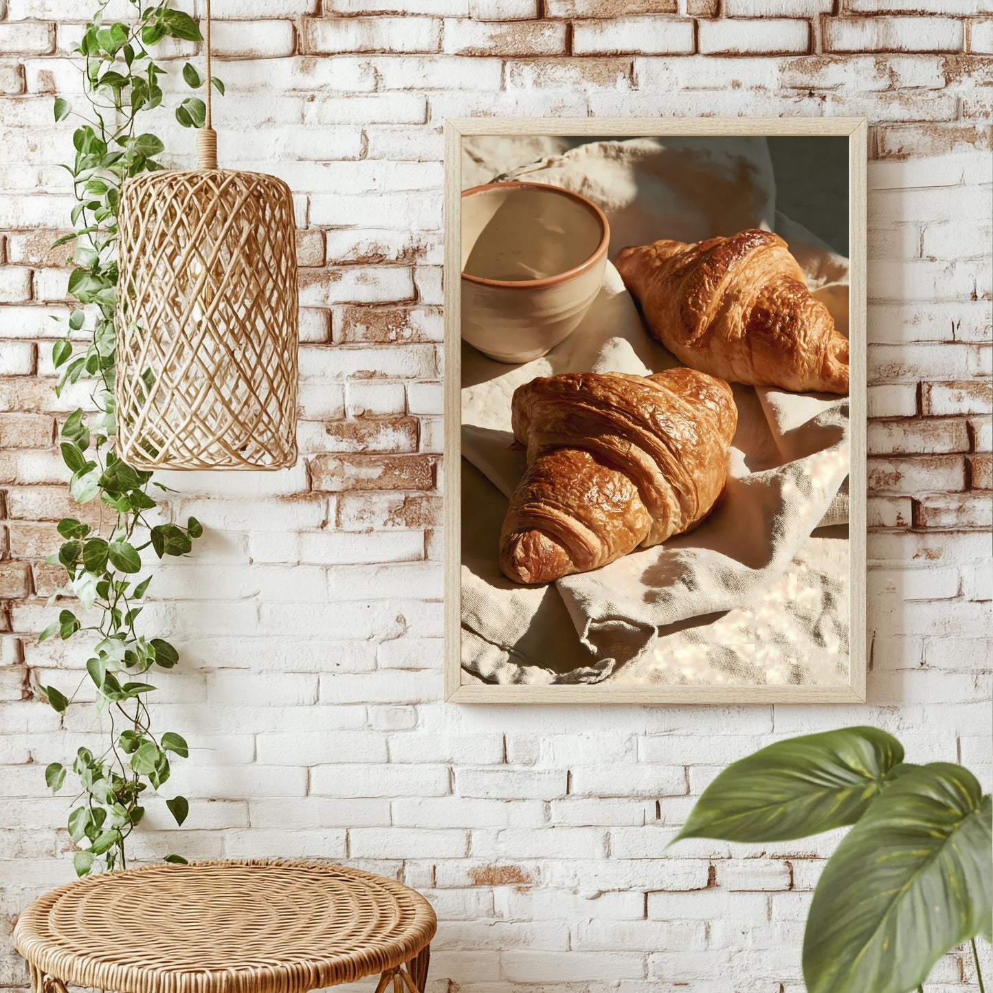 Croissants am Morgen Poster – Raumansicht 1