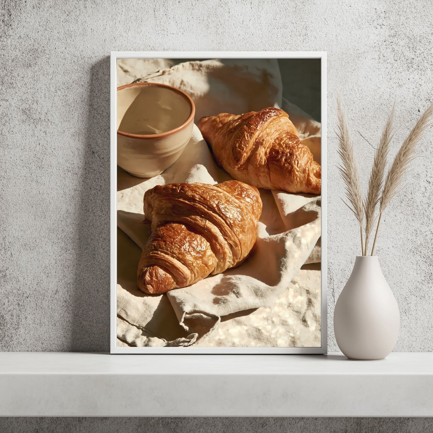 Croissants am Morgen Poster – Raumansicht 2