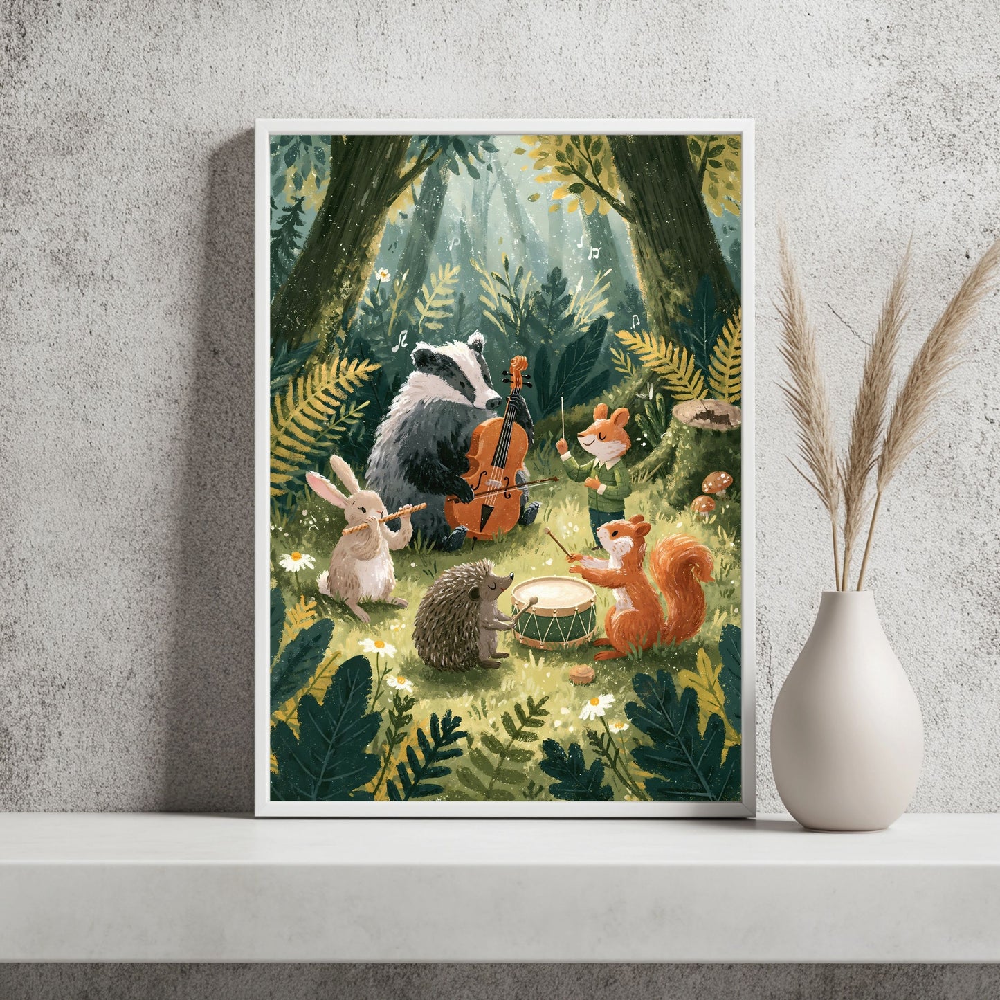 Tierorchester im Wald Poster – Raumansicht 2