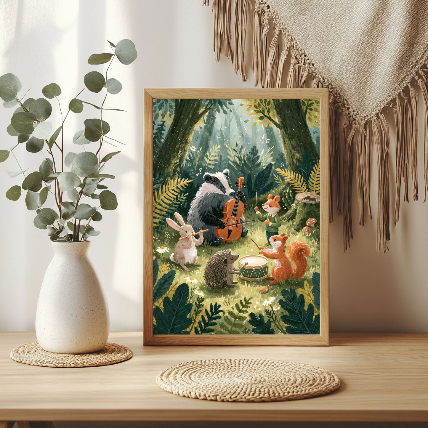 Tierorchester im Wald Poster – Raumansicht 3