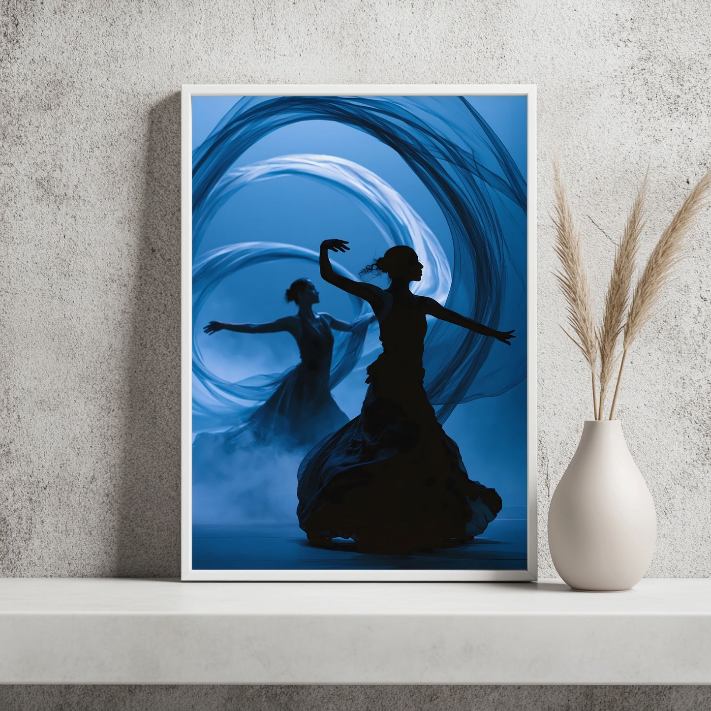 Tanz mit fließendem Stoff Poster – Raumansicht 2