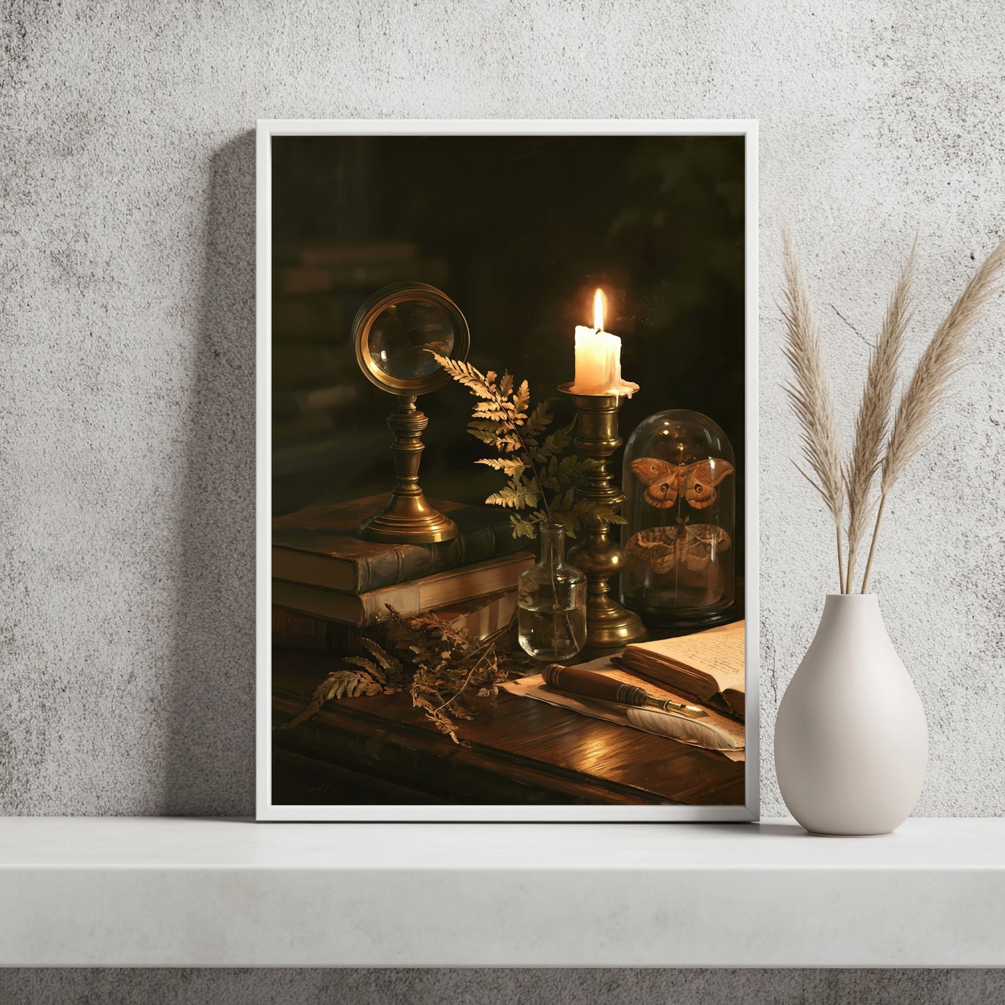 Mottensammlung am Schreibtisch Poster – Raumansicht 2
