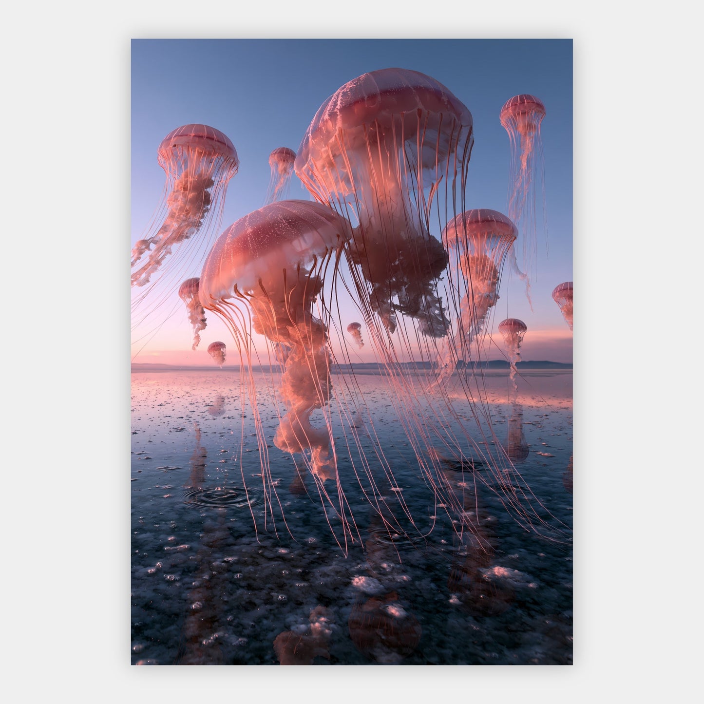 Jellyfish über dem Salzsee Poster – Freisteller