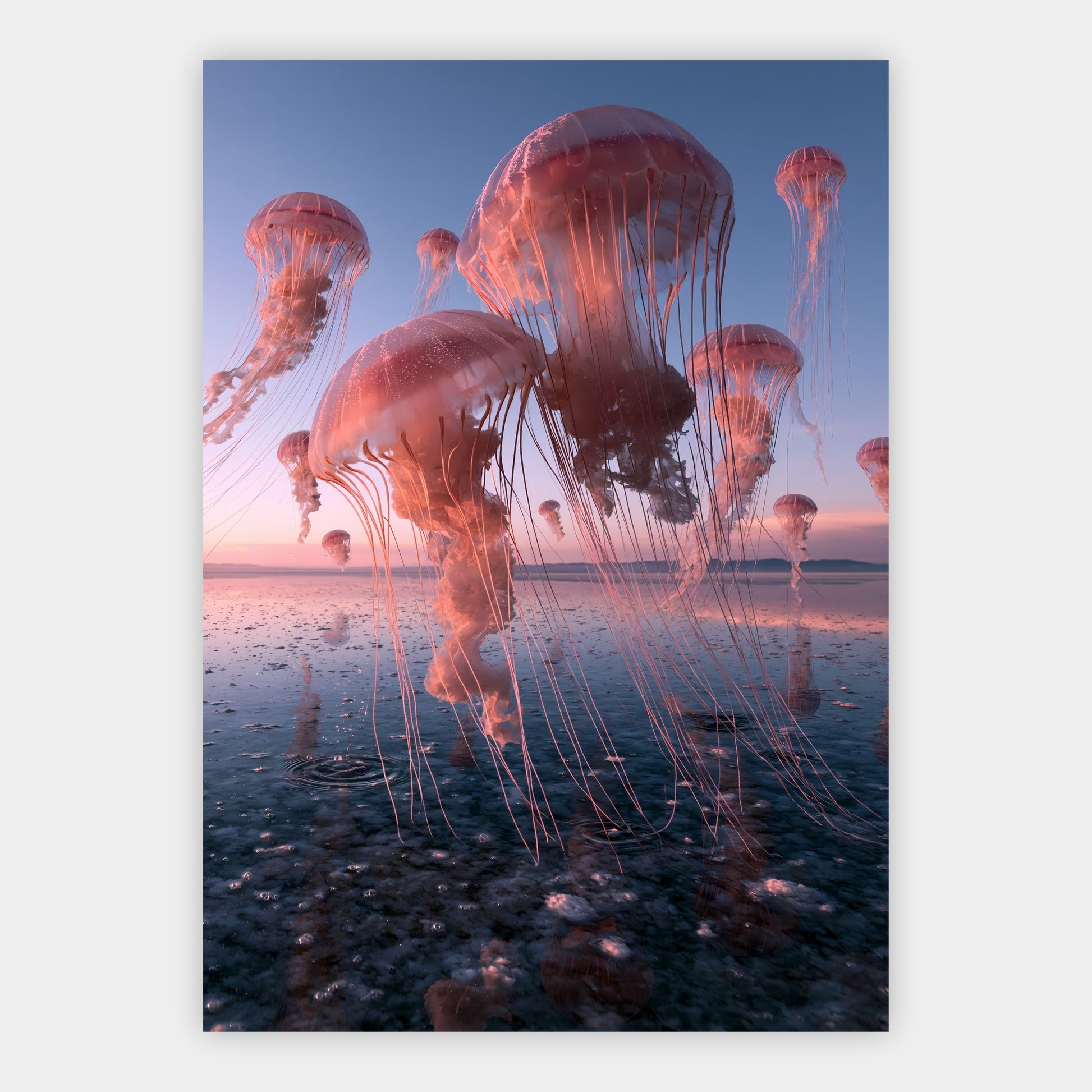 Jellyfish über dem Salzsee Poster – Freisteller
