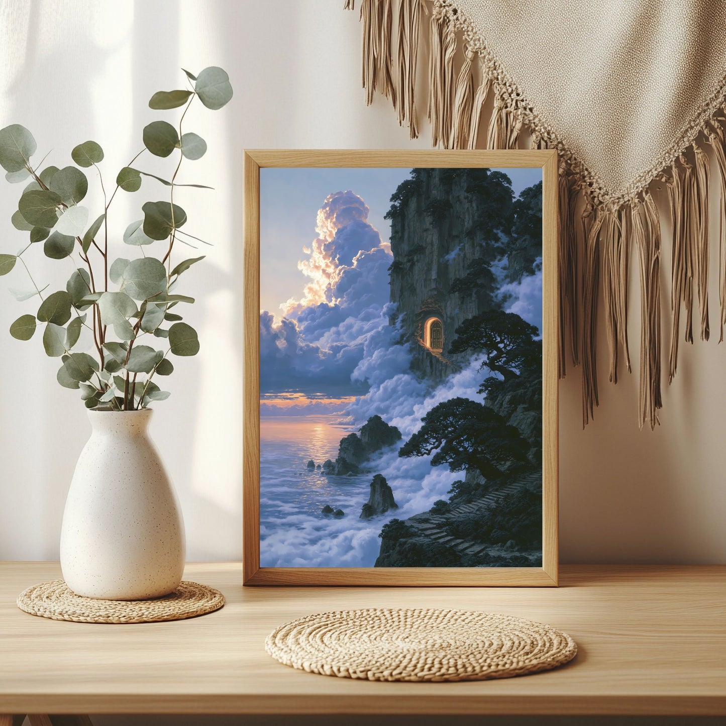 Tür in der Wolkenklippe Poster – Raumansicht 3
