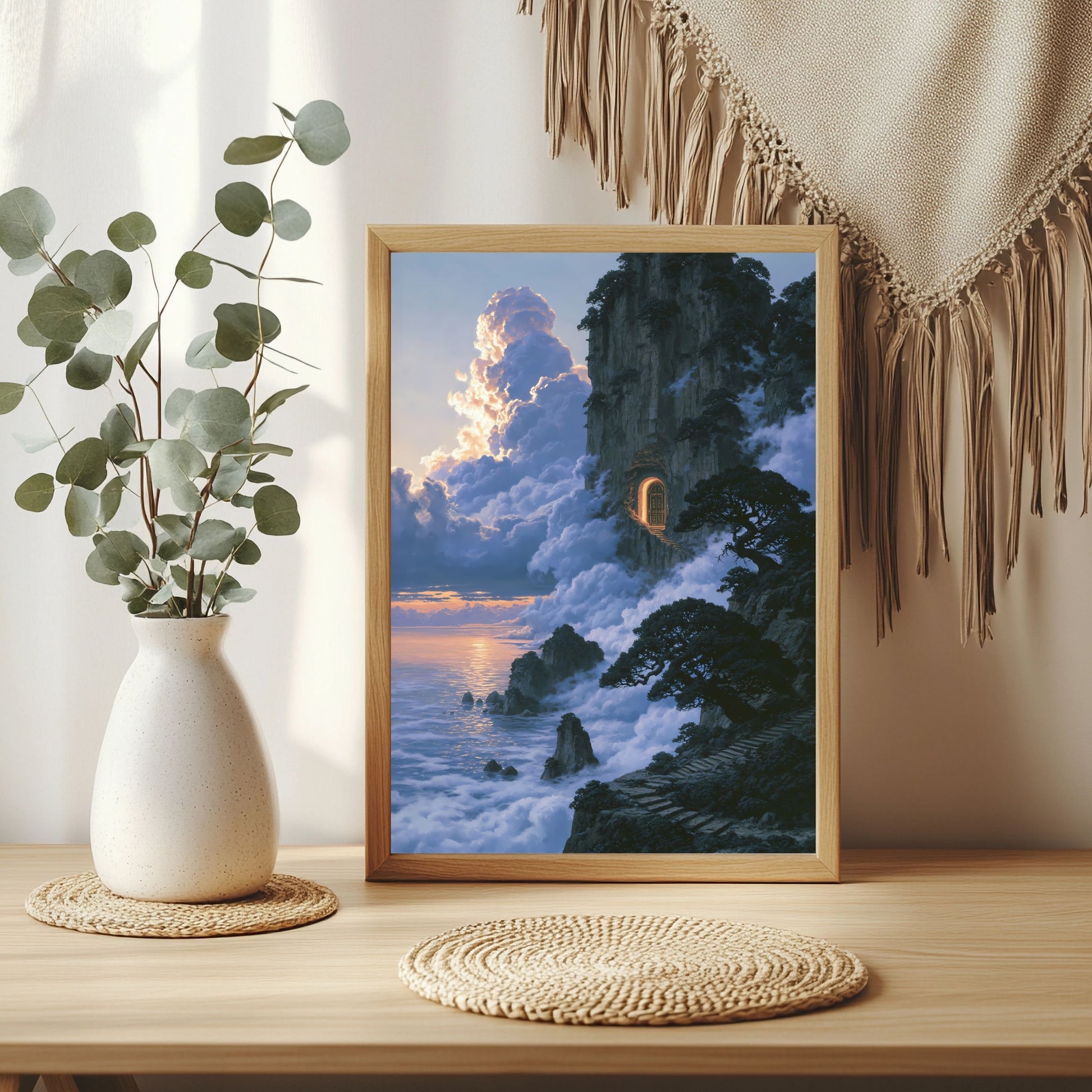 Tür in der Wolkenklippe Poster – Raumansicht 3