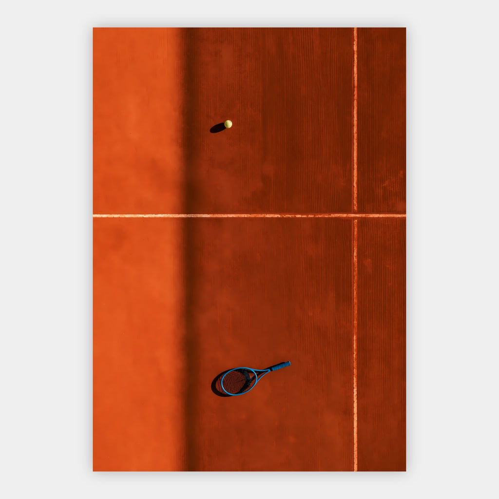Tennisplatz als Farbfläche Poster – Freisteller