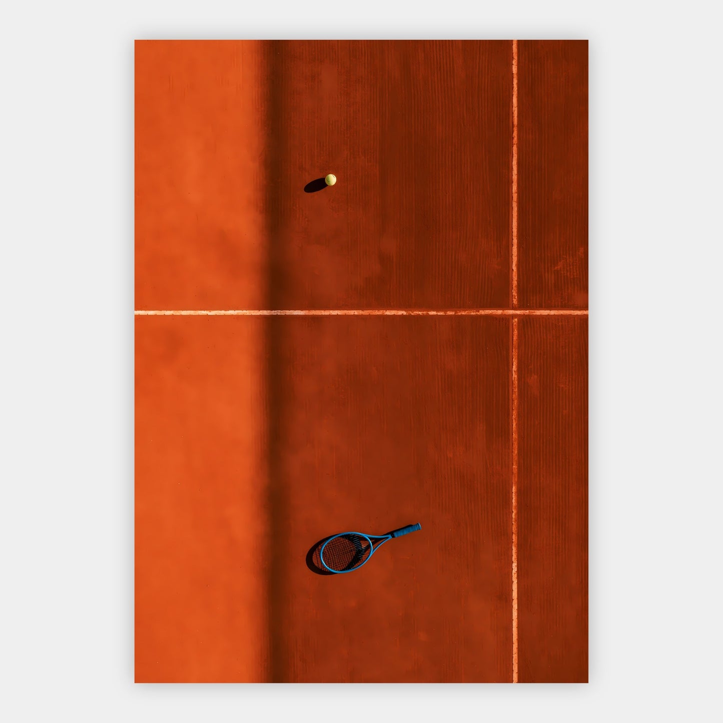Tennisplatz als Farbfläche Poster – Freisteller