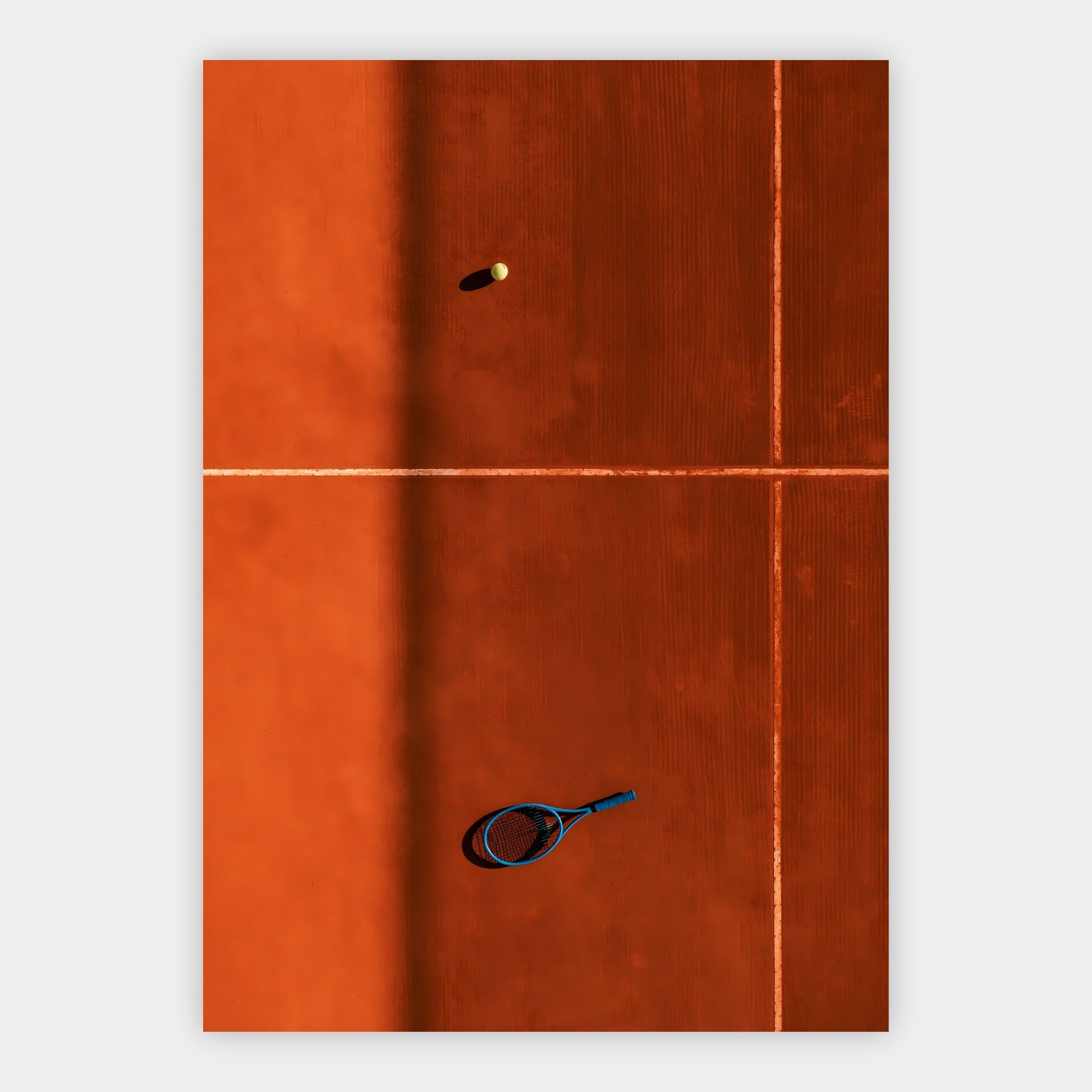 Tennisplatz als Farbfläche Poster – Freisteller