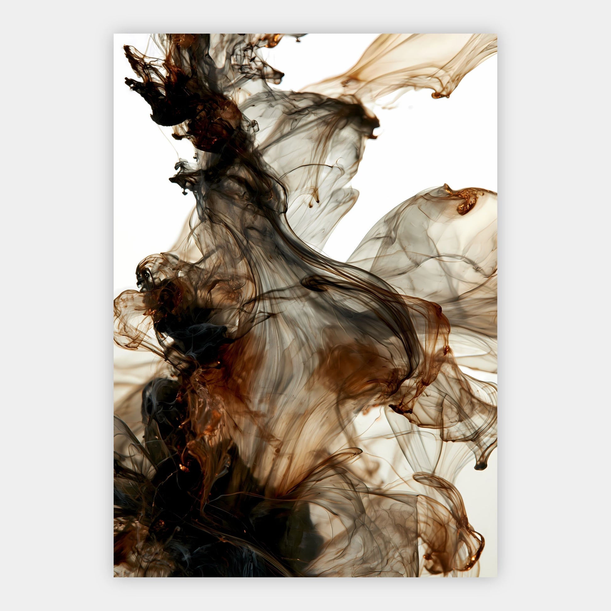 Schwarze Tinte im Wasser Poster – Freisteller