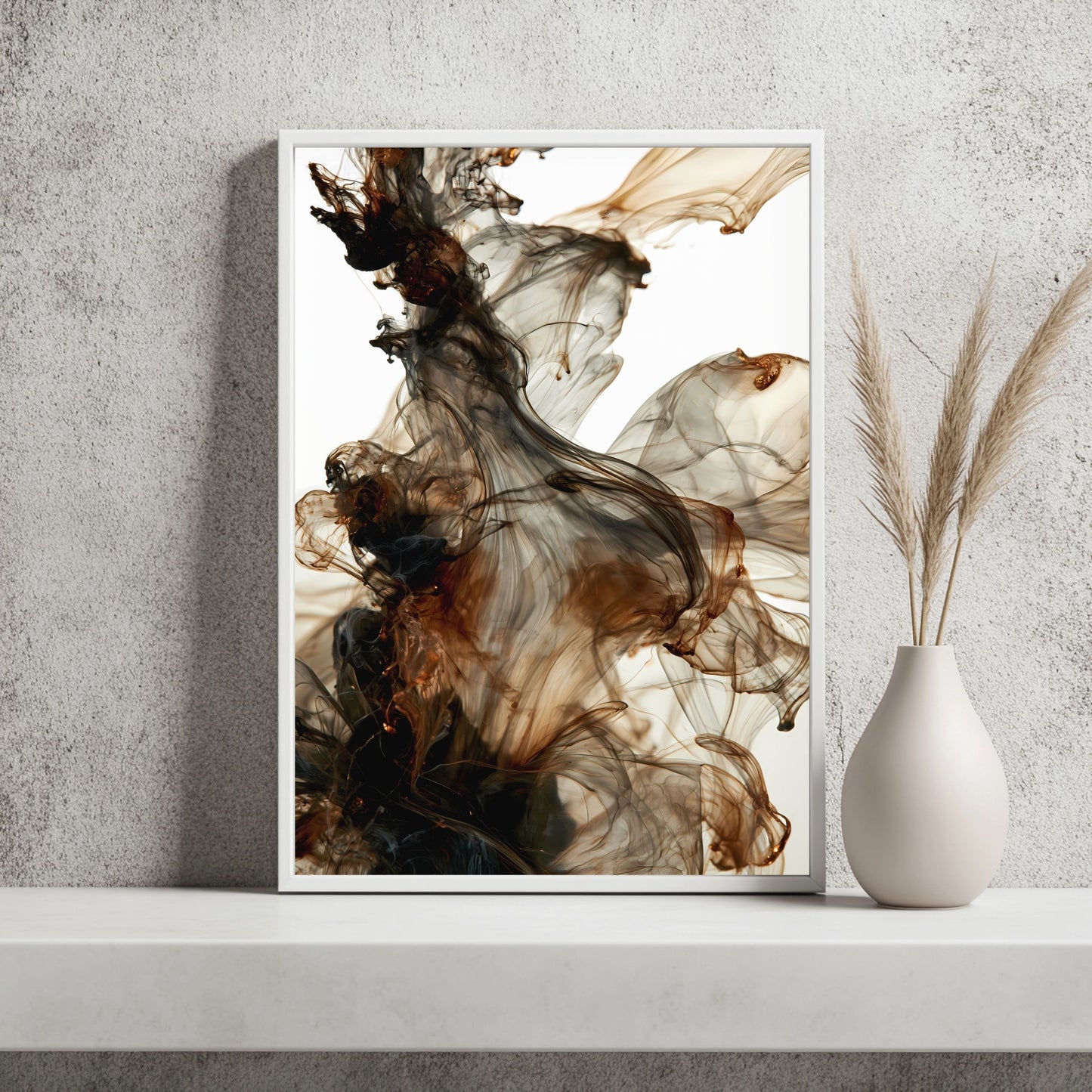 Schwarze Tinte im Wasser Poster – Raumansicht 2
