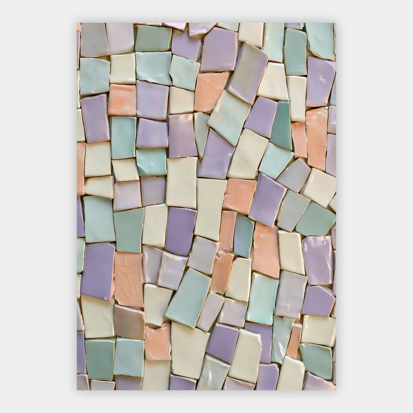 Pastell-Mosaik Poster – Freisteller