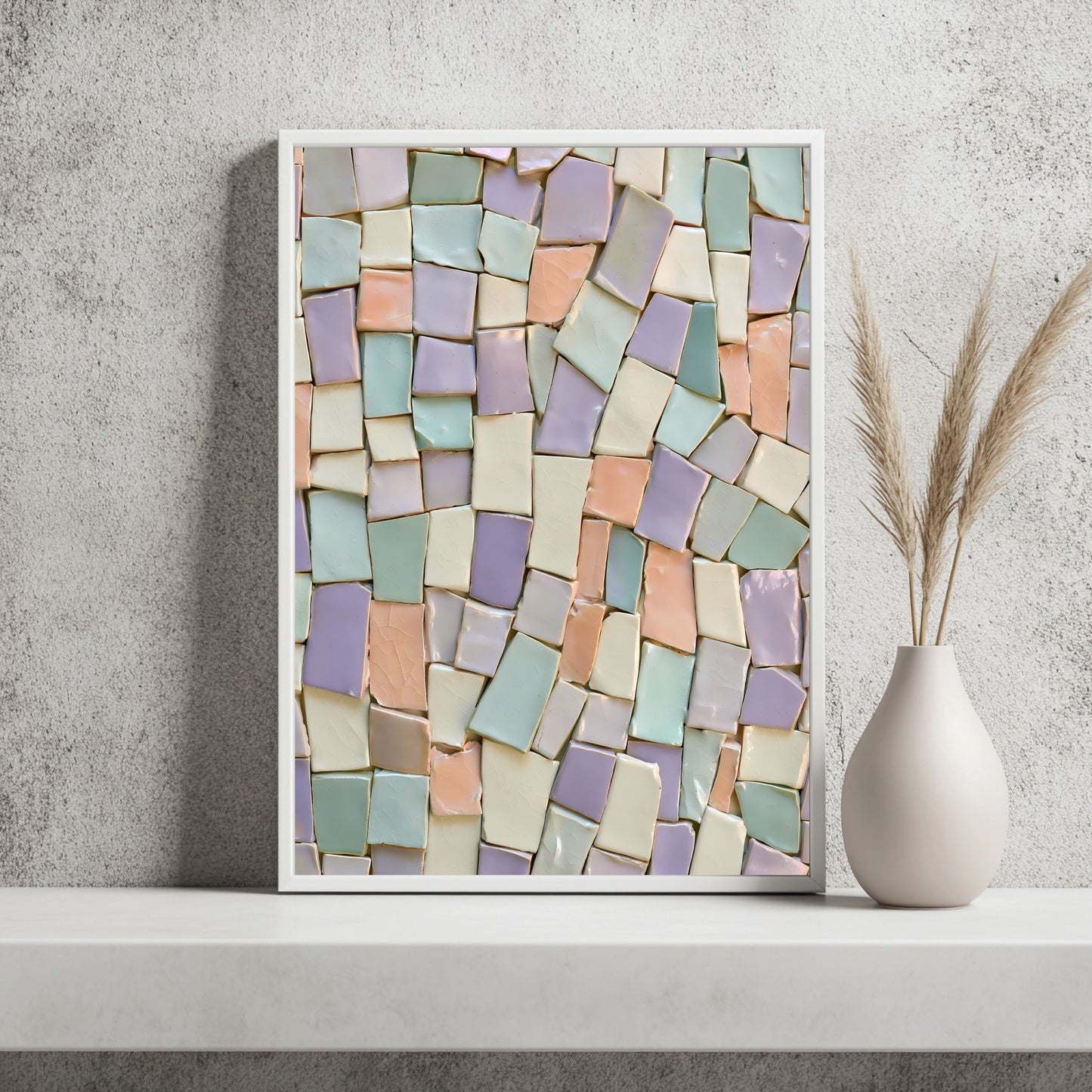 Pastell-Mosaik Poster – Raumansicht 2