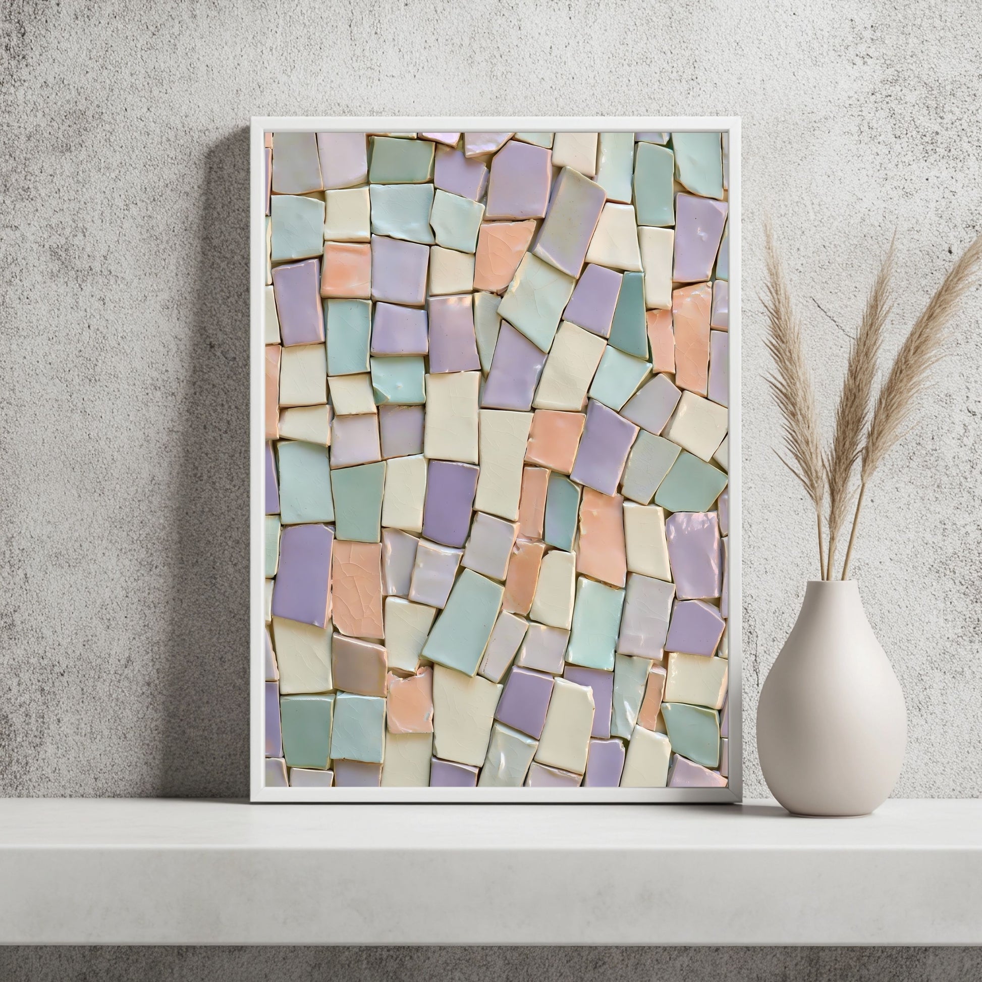Pastell-Mosaik Poster – Raumansicht 2