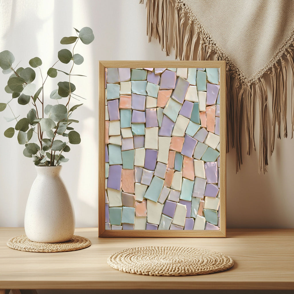 Pastell-Mosaik Poster – Raumansicht 3