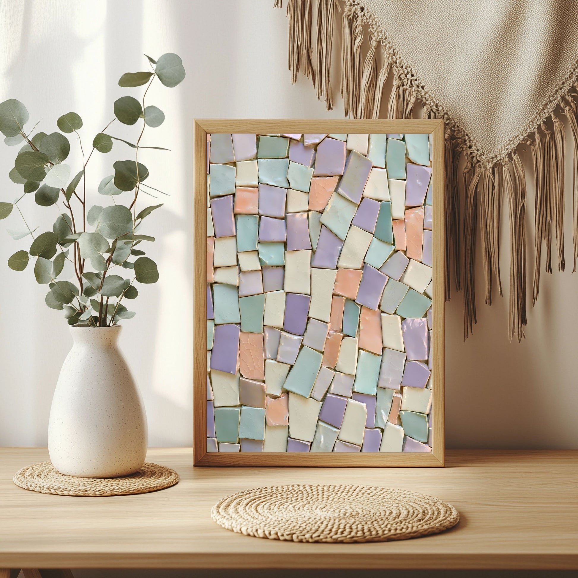Pastell-Mosaik Poster – Raumansicht 3