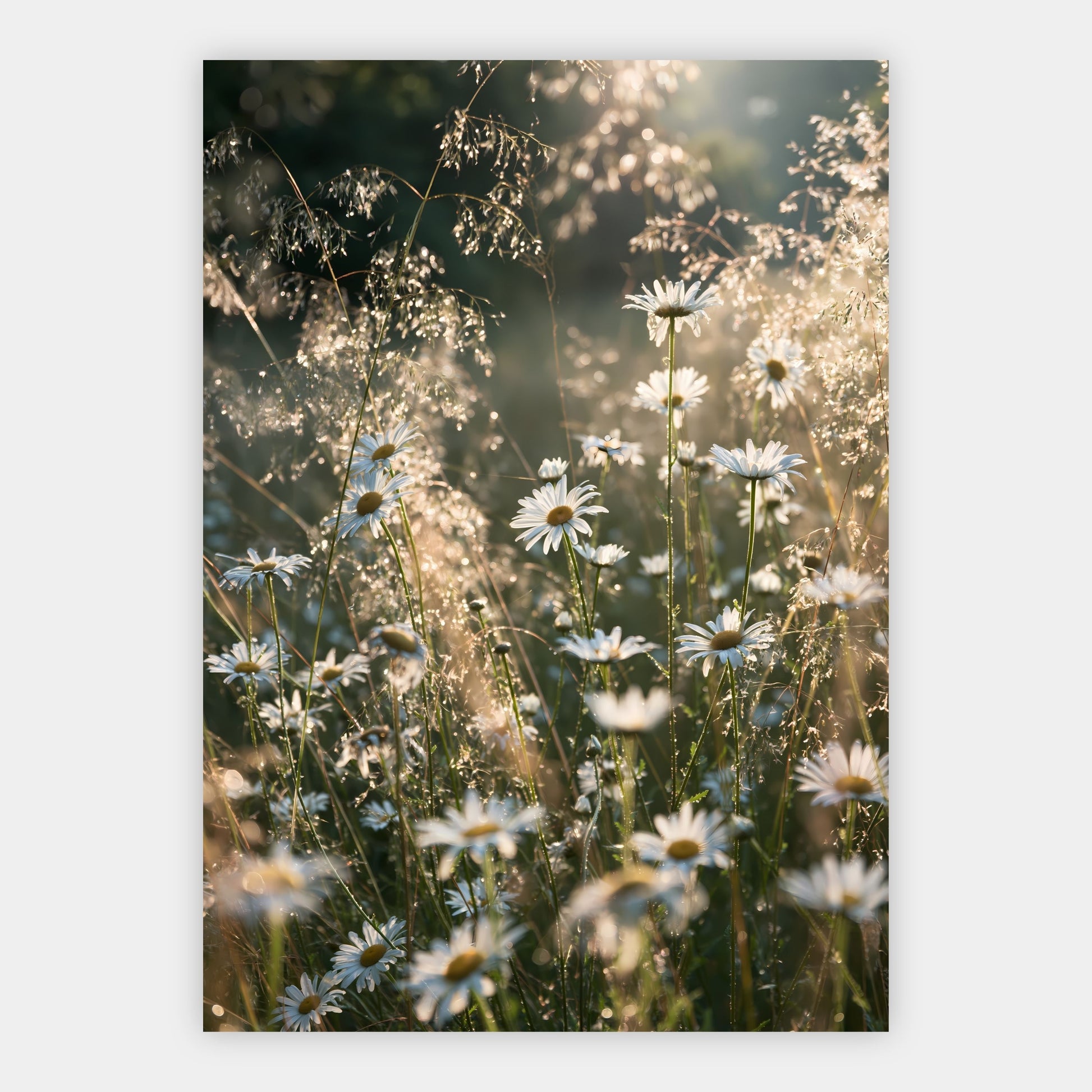 Wilde Wiese im Gegenlicht Poster – Freisteller
