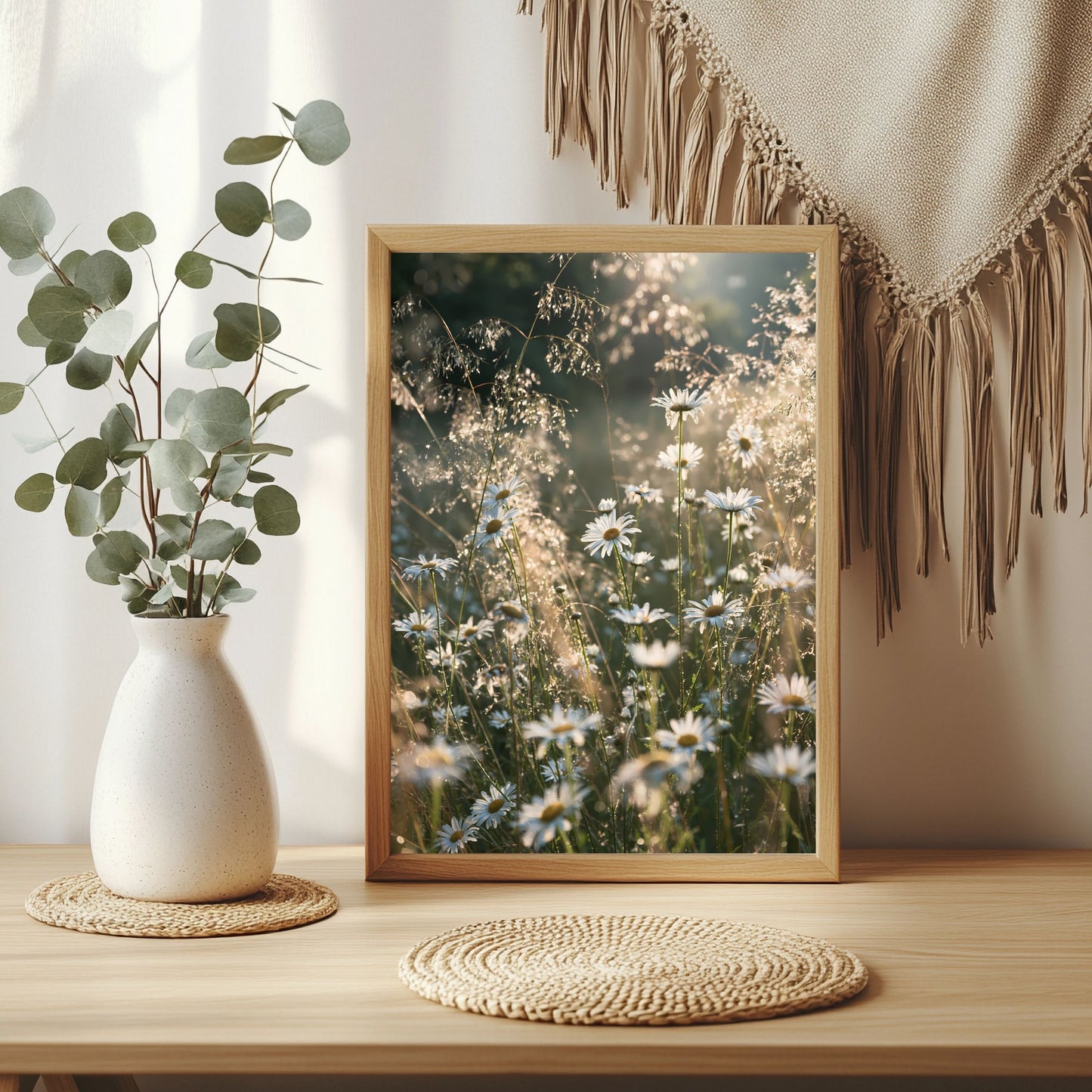 Wilde Wiese im Gegenlicht Poster – Raumansicht 3