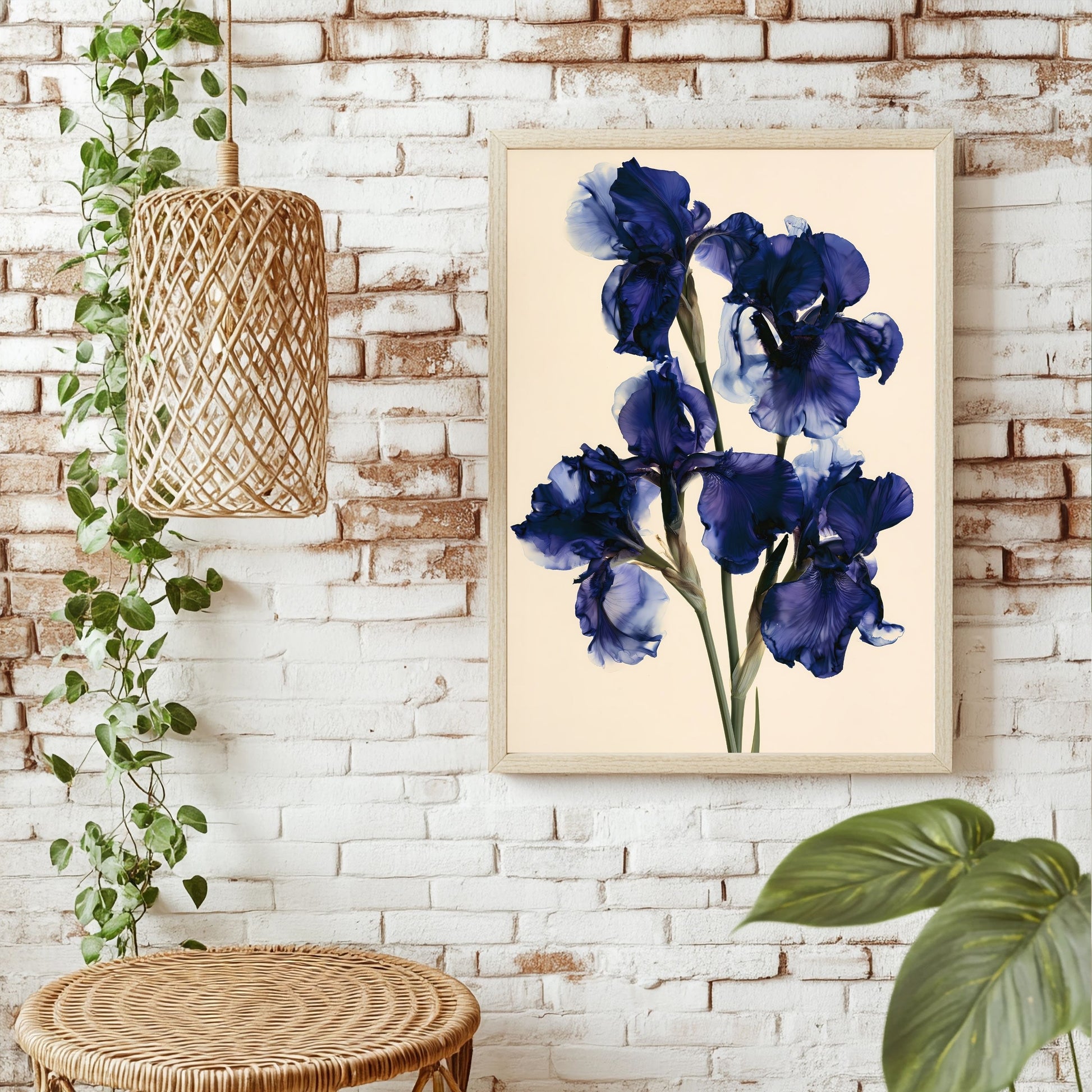 Iris in Indigo Poster – Raumansicht 1