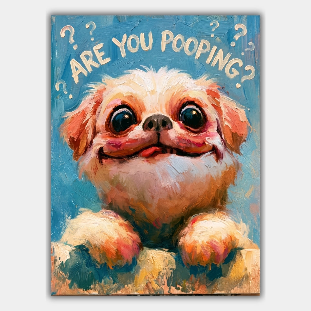 Hunde-Porträt fürs Badezimmer Poster – Produktansicht 1
