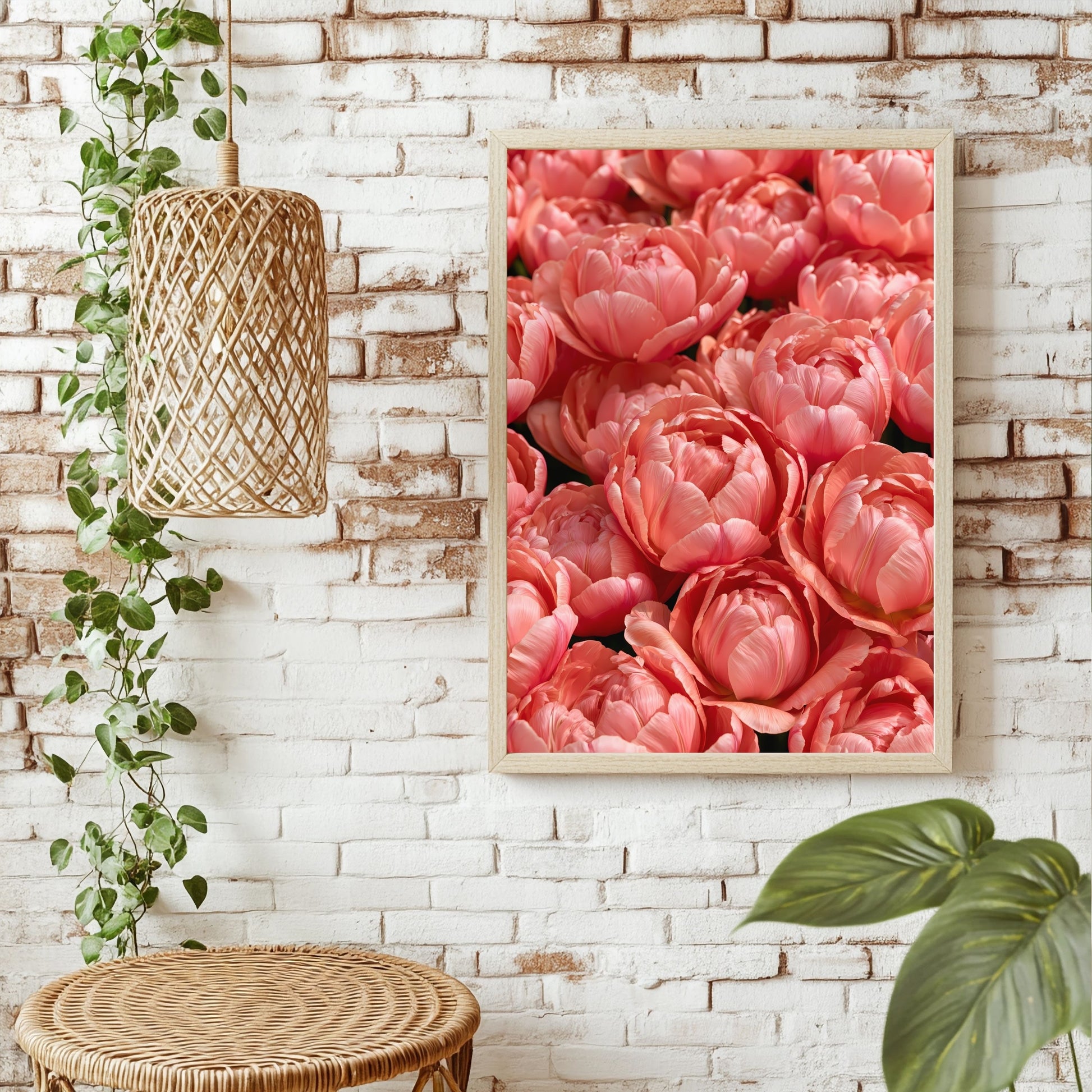 Tulpen als Farbfeld Poster – Raumansicht 1