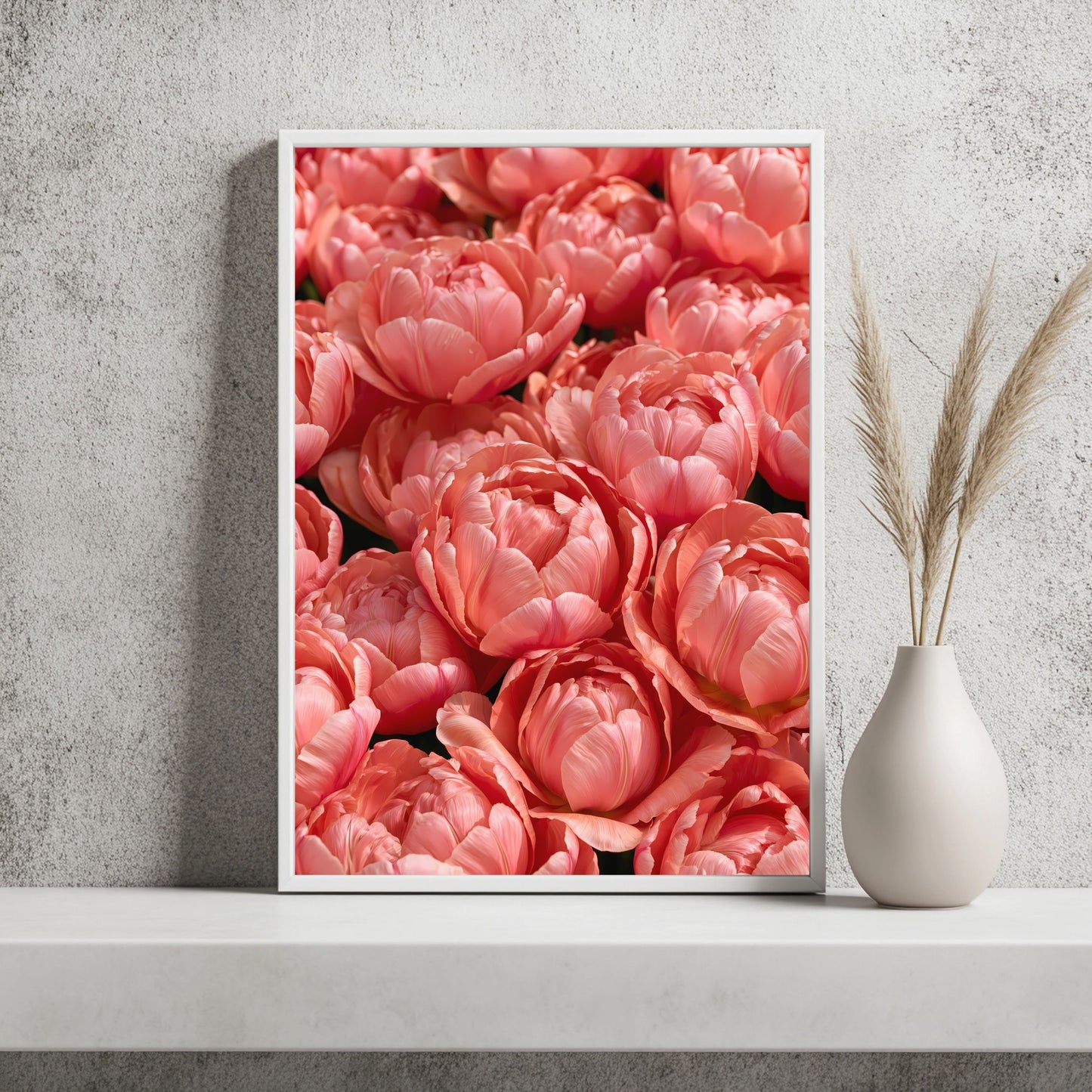 Tulpen als Farbfeld Poster – Raumansicht 2