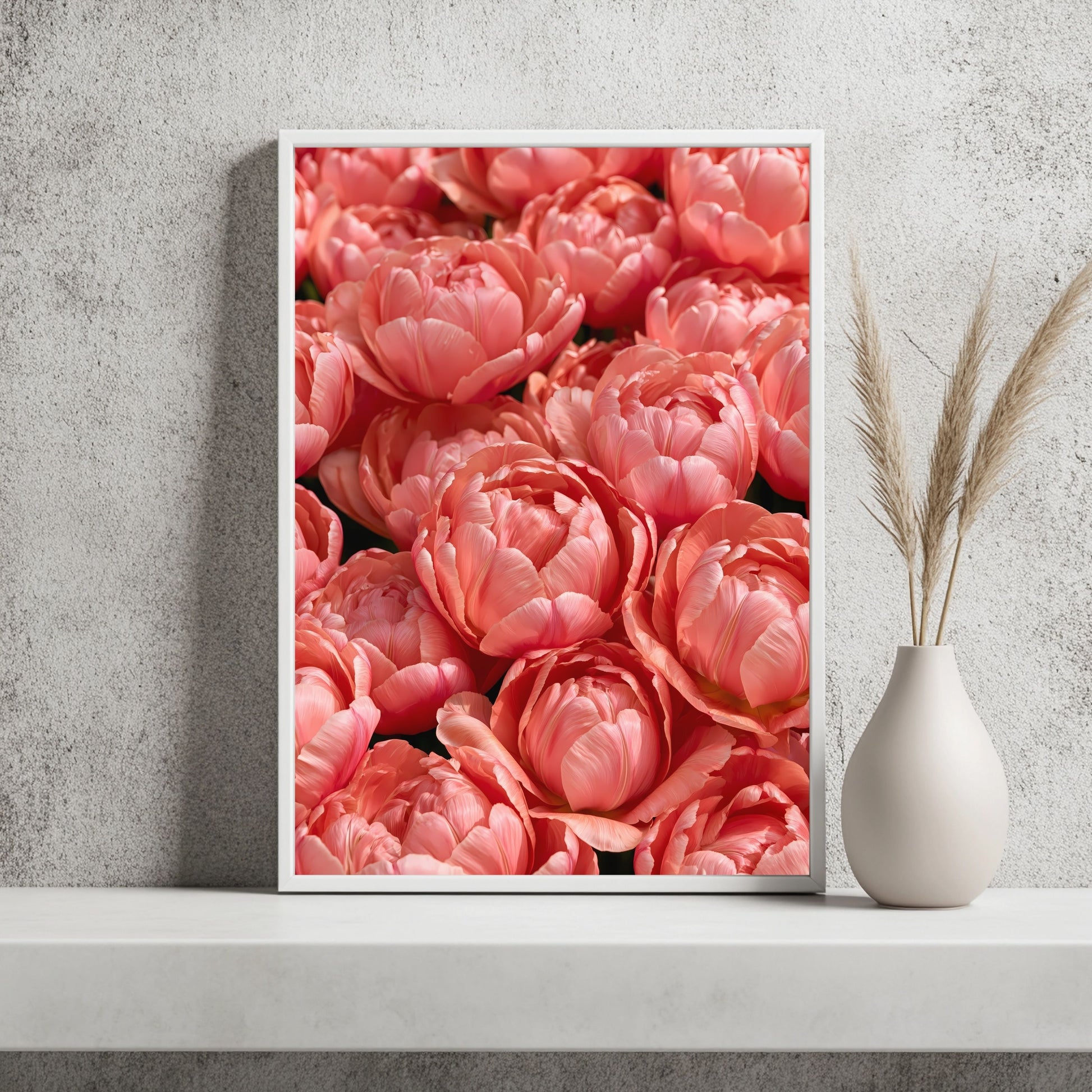 Tulpen als Farbfeld Poster – Raumansicht 2