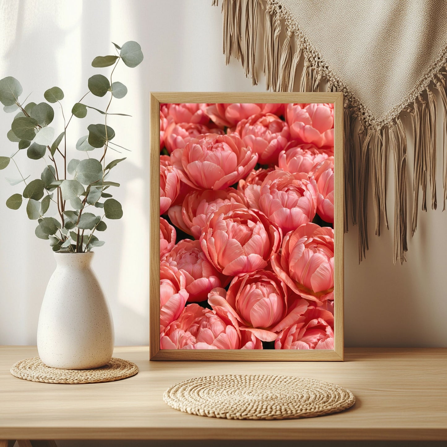 Tulpen als Farbfeld Poster – Raumansicht 3