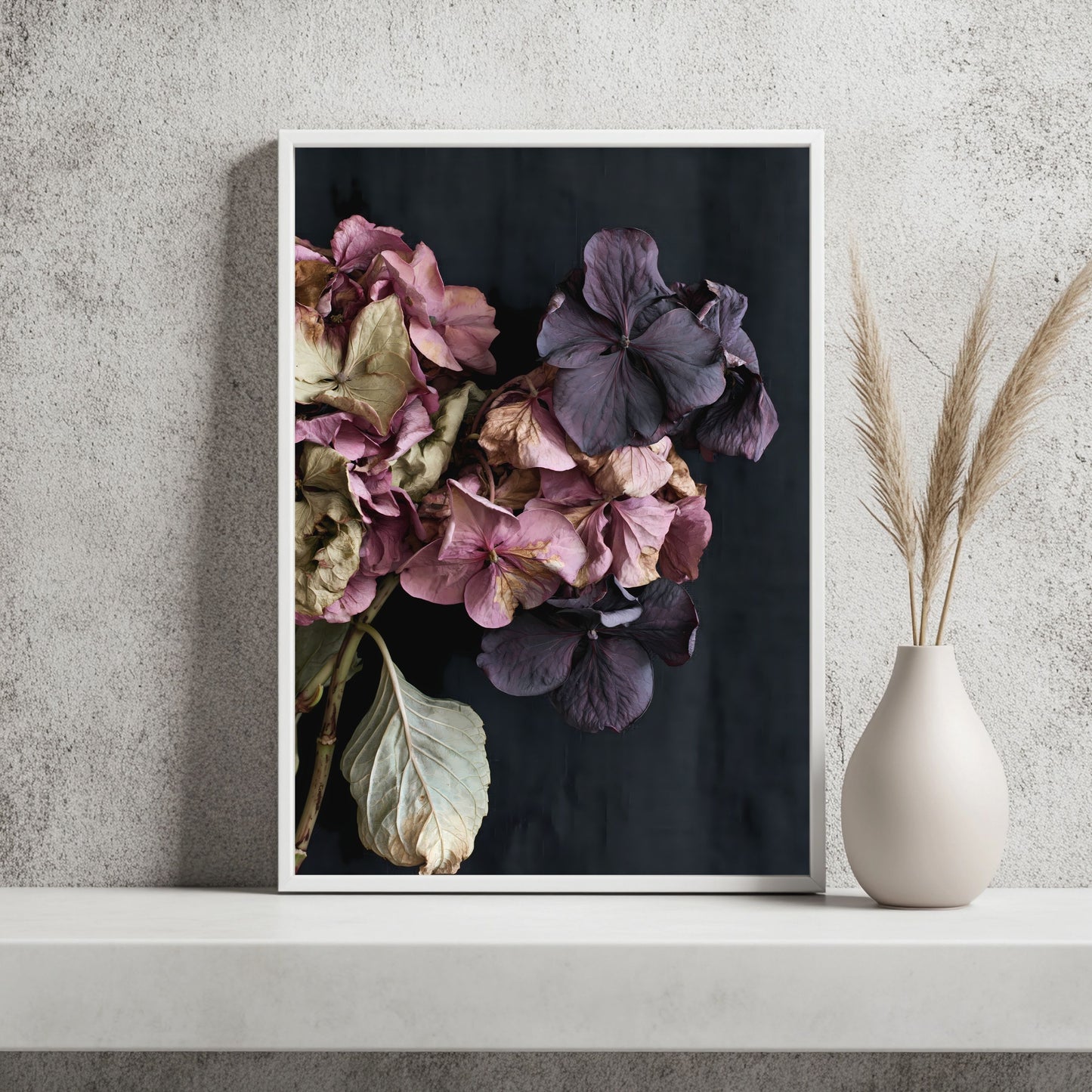 Herbstliche Hortensien Poster – Raumansicht 2