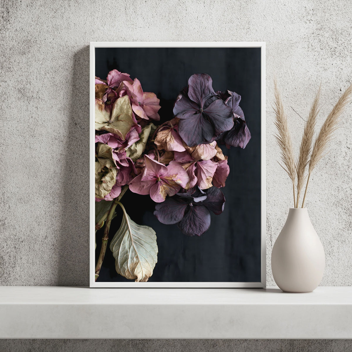 Herbstliche Hortensien Poster – Raumansicht 2