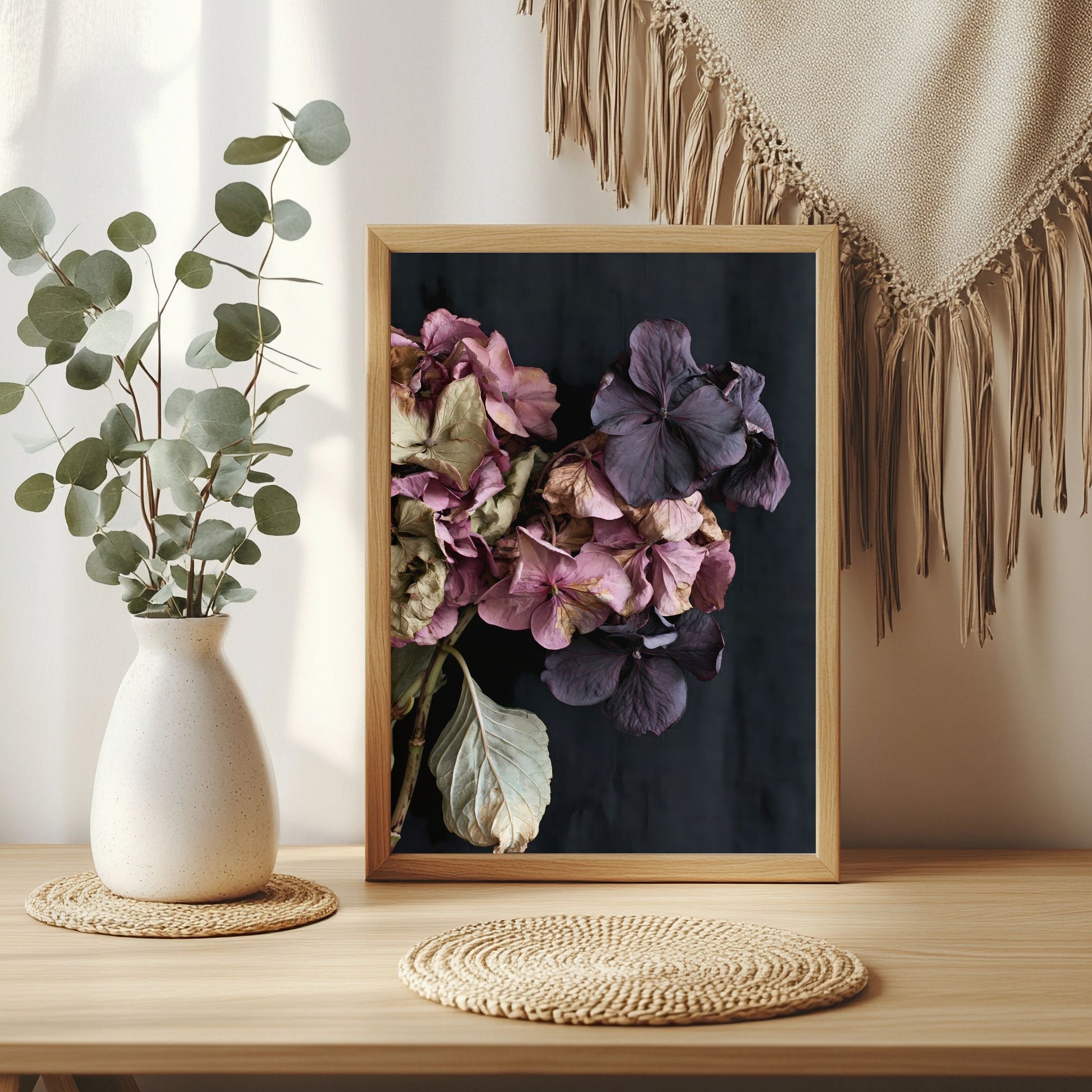 Herbstliche Hortensien Poster – Raumansicht 3