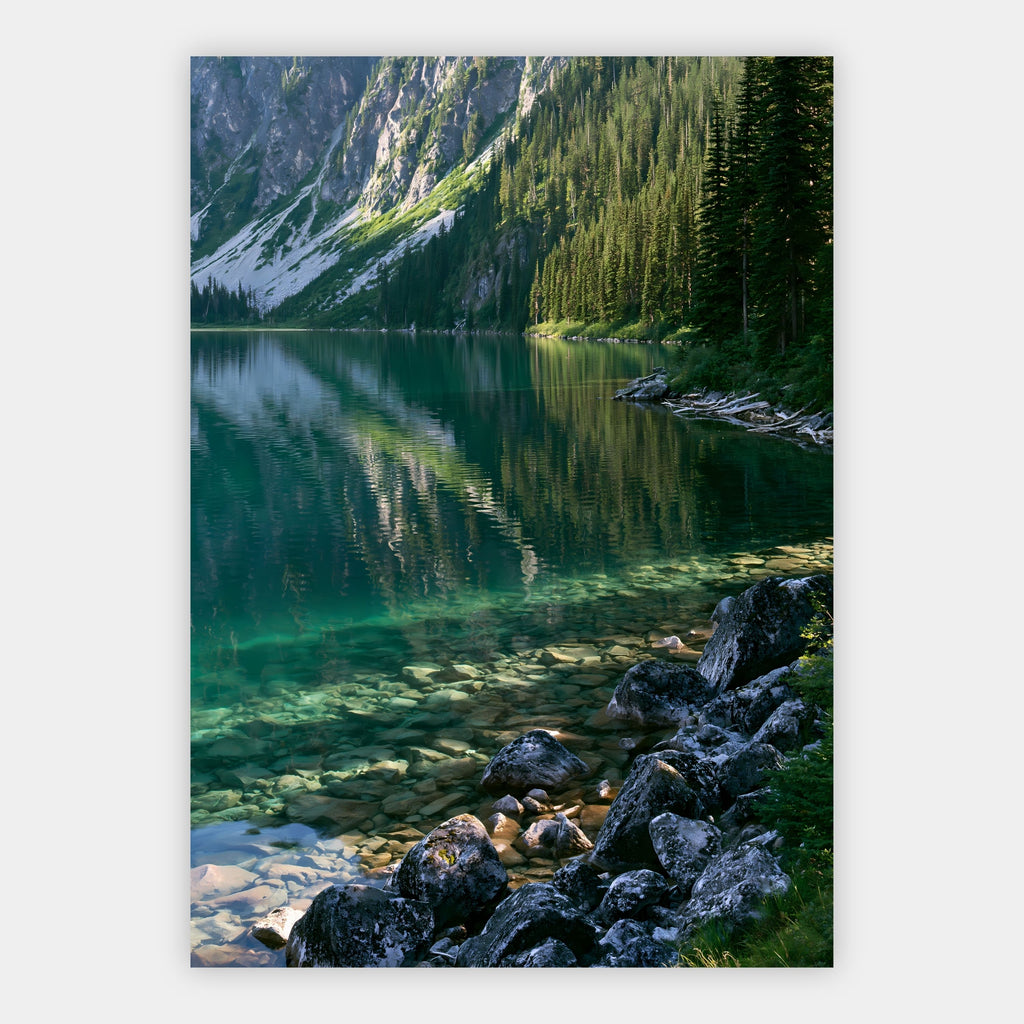 Alpensee wie Glas Poster – Freisteller