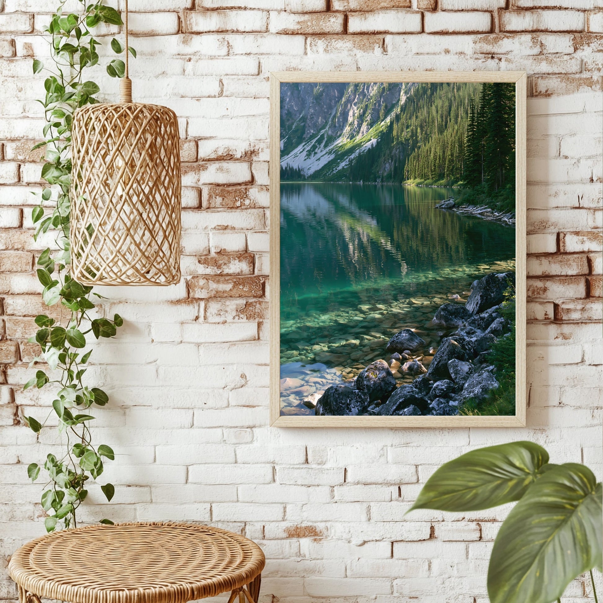 Alpensee wie Glas Poster – Raumansicht 1