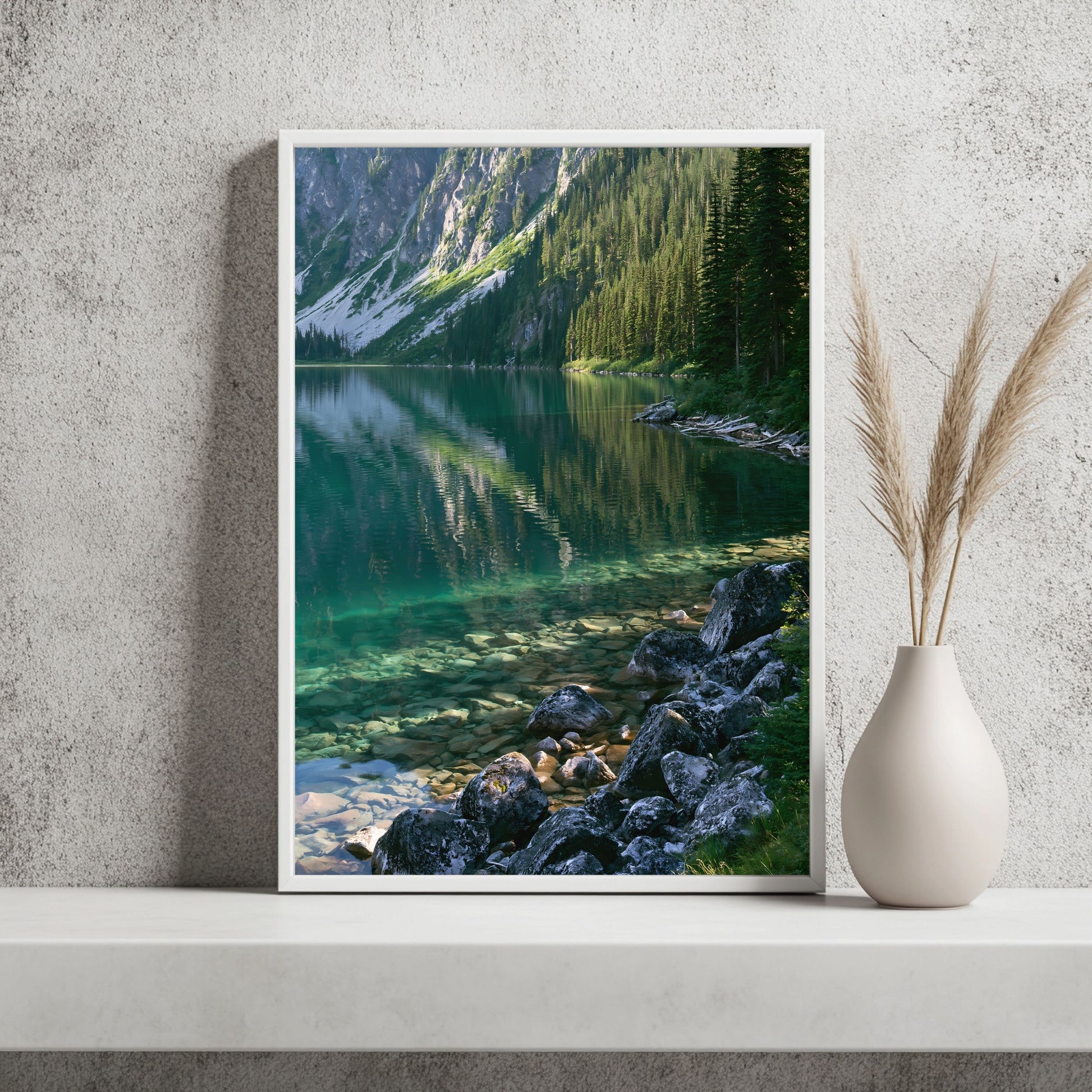 Alpensee wie Glas Poster – Raumansicht 2