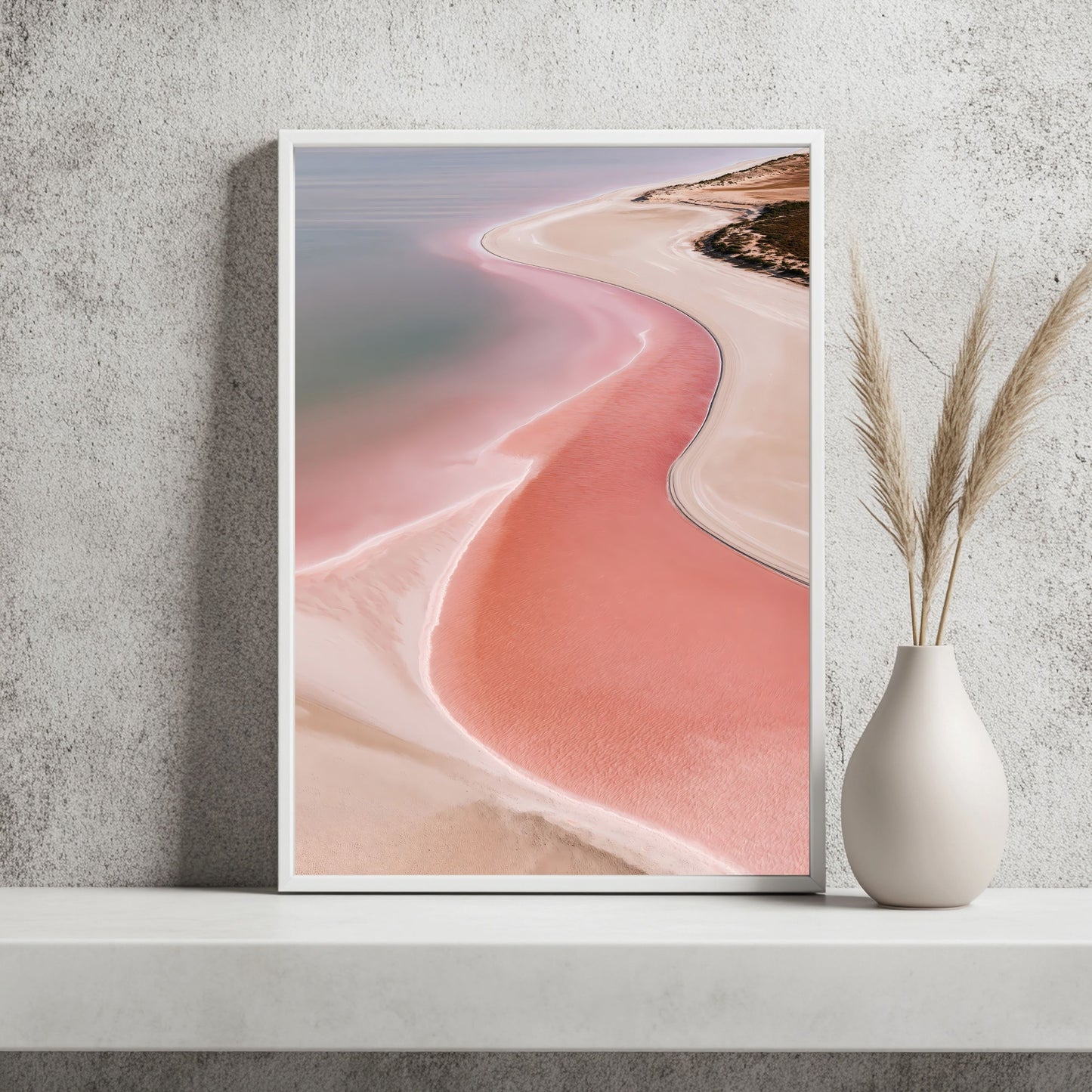 Rosa Salzsee von oben Poster – Raumansicht 2