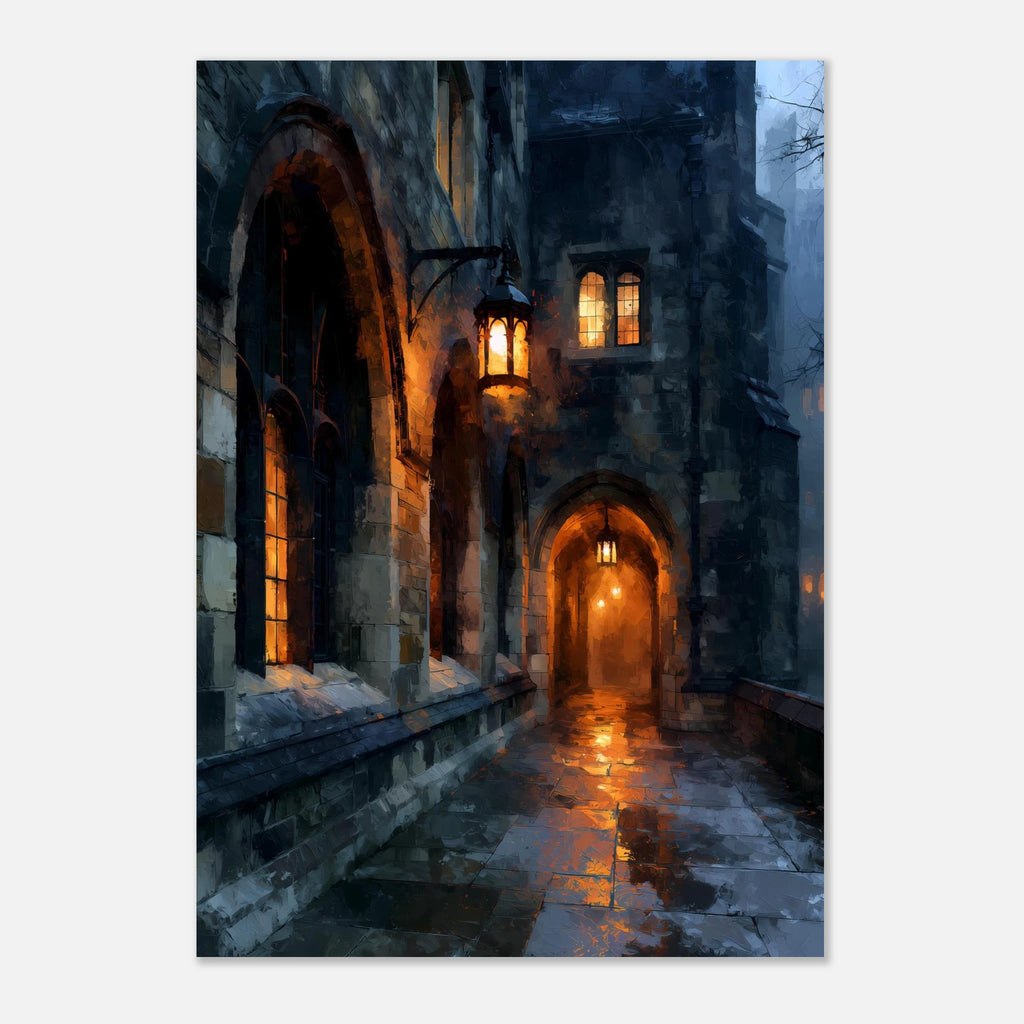 Korridor mit Laternenlicht Poster – Produktansicht 3