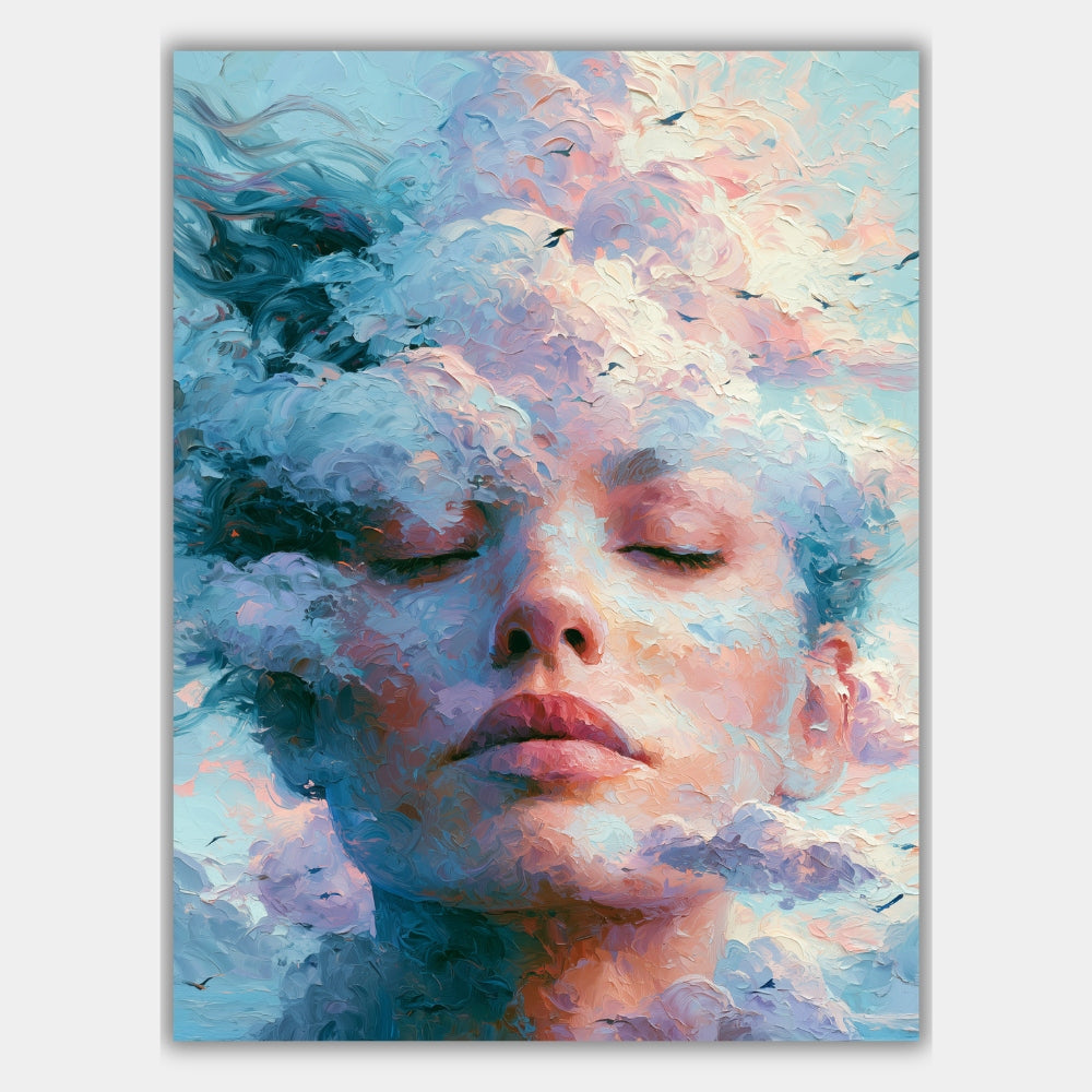 Surreales Element-Porträt Poster