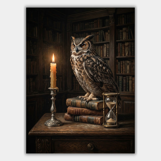 Eulen Vintage Poster – Produktansicht 1