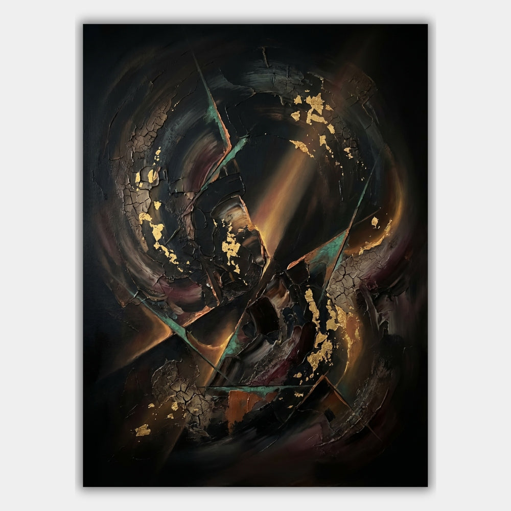 Abstrakter Goldkreis Poster – Produktansicht 1
