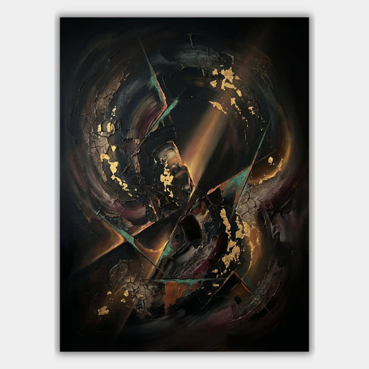 Abstrakter Goldkreis Poster – Produktansicht 1