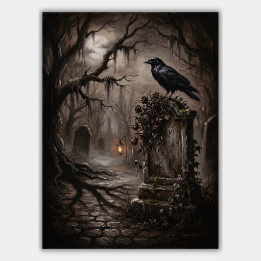 Raben Gothic Friedhof Poster – Produktansicht 1